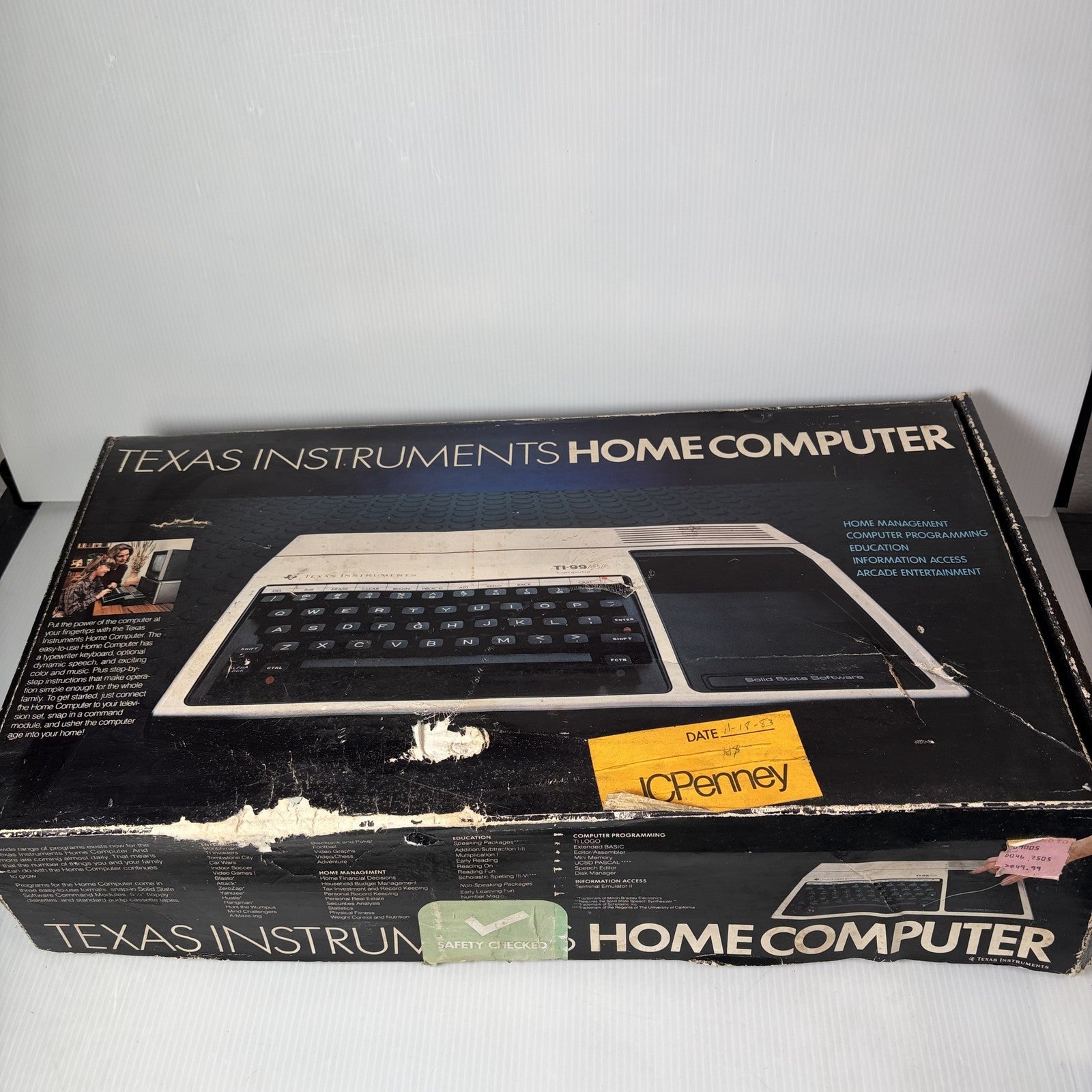 AS IS Untested Texas Instruments TI-99/4A Home Computer Console Vintage JCPenney