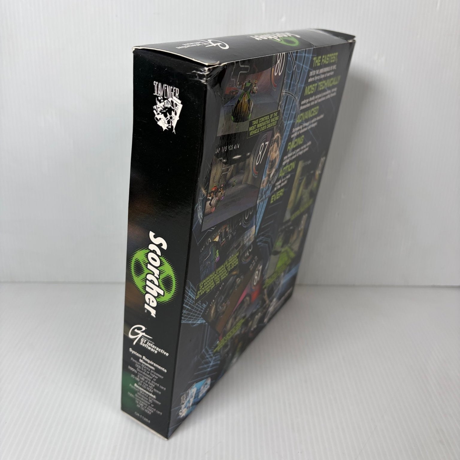 Scorcher Big Box PC Video Game Windows 95 DOS CD-ROM Racing Scavenger Complete