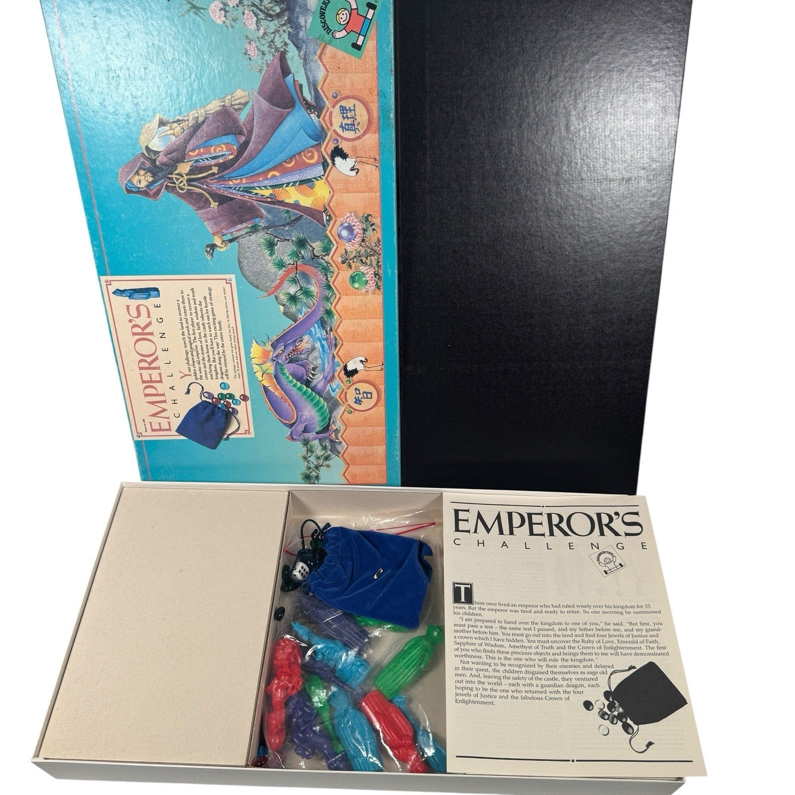 Vintage EMPEROR’S CHALLENGE Board Game 1986 Discovery Toys COMPLETE 7 Games In 1