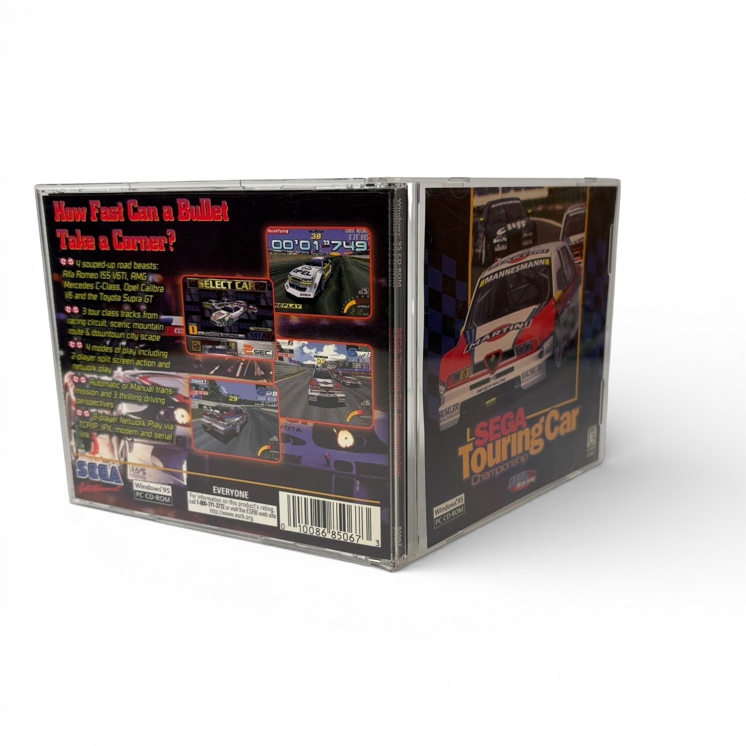 SEGA Touring Car Championship Windows 95 PC CD-ROM Racing Video Game Multiplayer