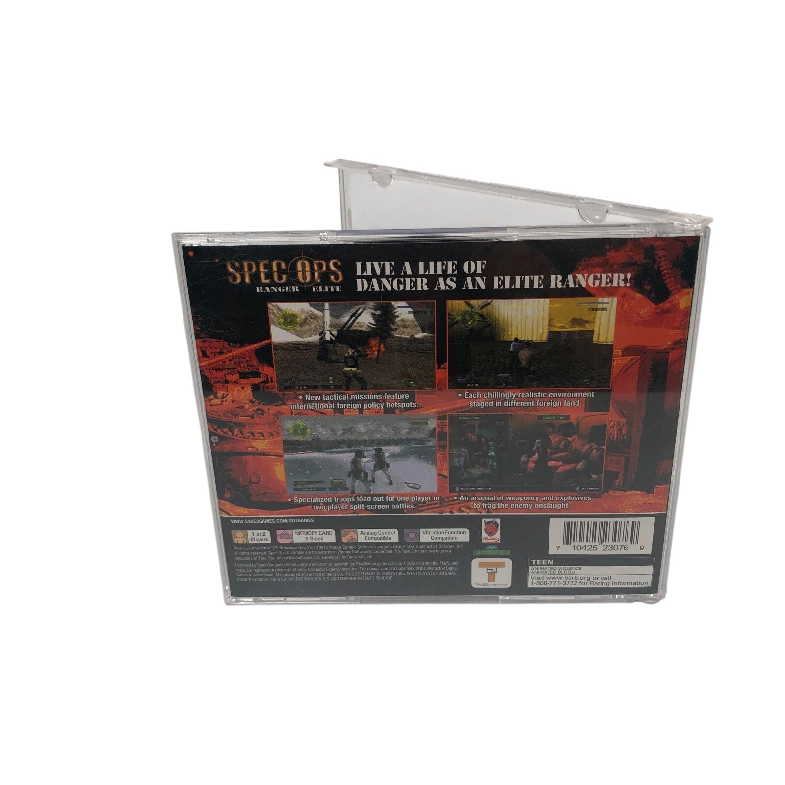 Spec Ops Ranger Elite (Playstation 1, 2001) in Case w/ Art, No Manual