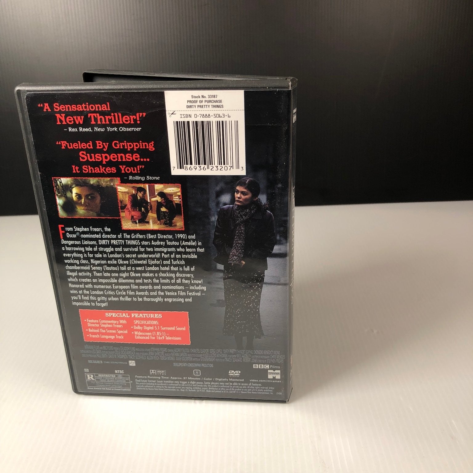 Dirty Pretty Things DVD 2003 Thriller Audrey Tautou Stephen Frears