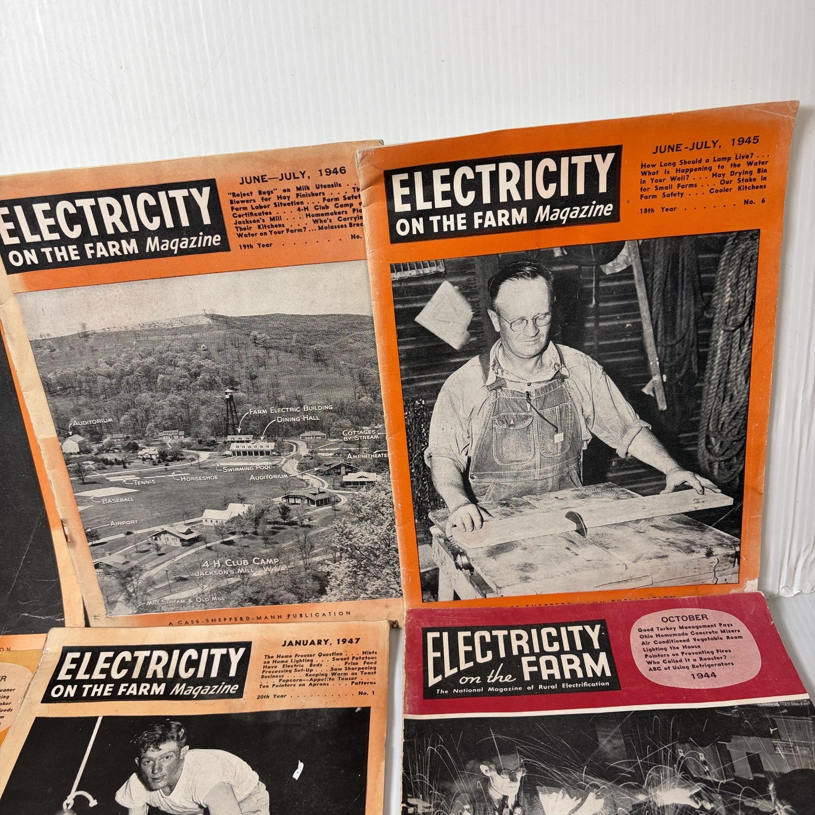 11 Vintage Electricity on the Farm Magazines 1944-1947 Rural Electrification Lot
