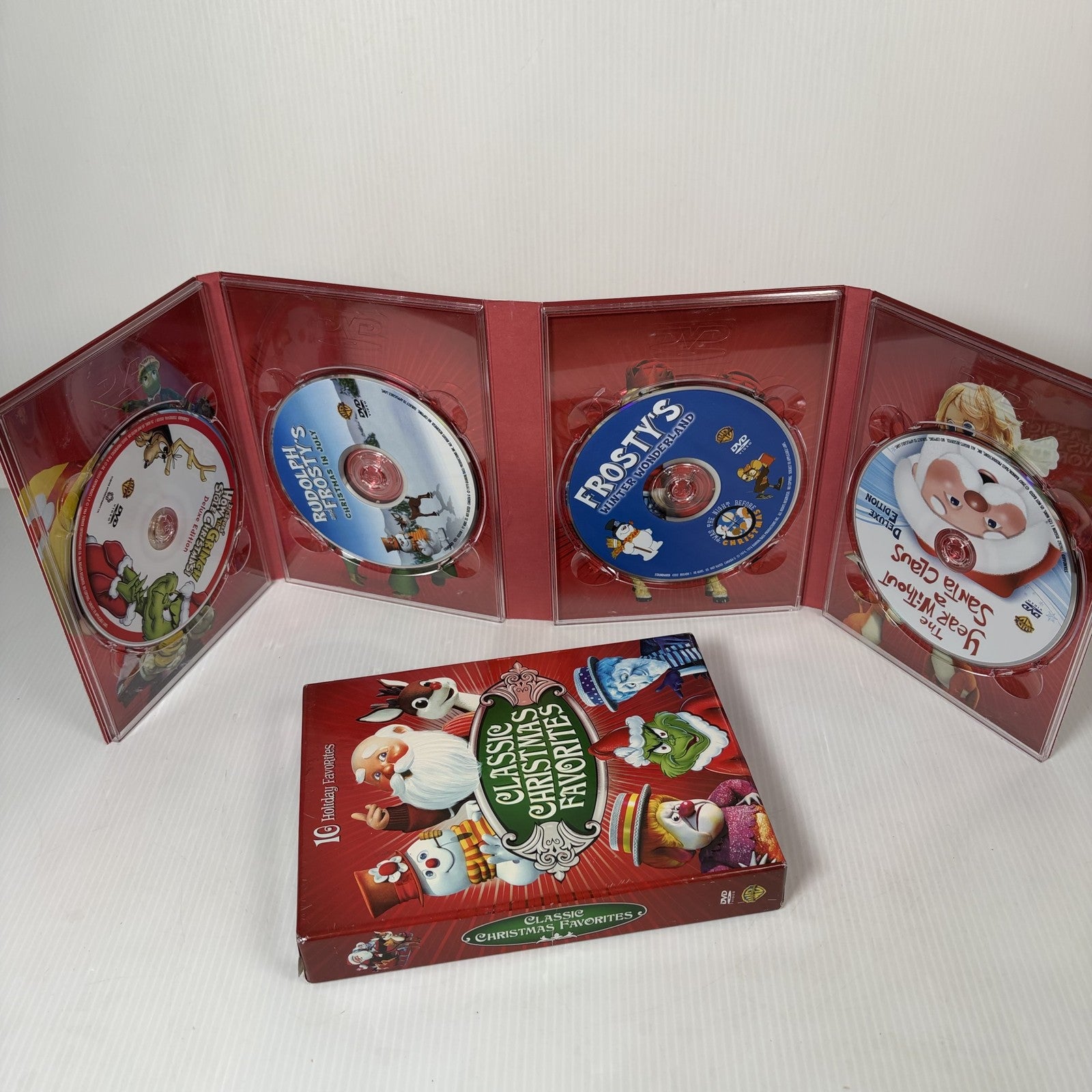 Classic Christmas Favorites 10 Holiday Movies DVD Set Dr Seuss Grinch Rudolph