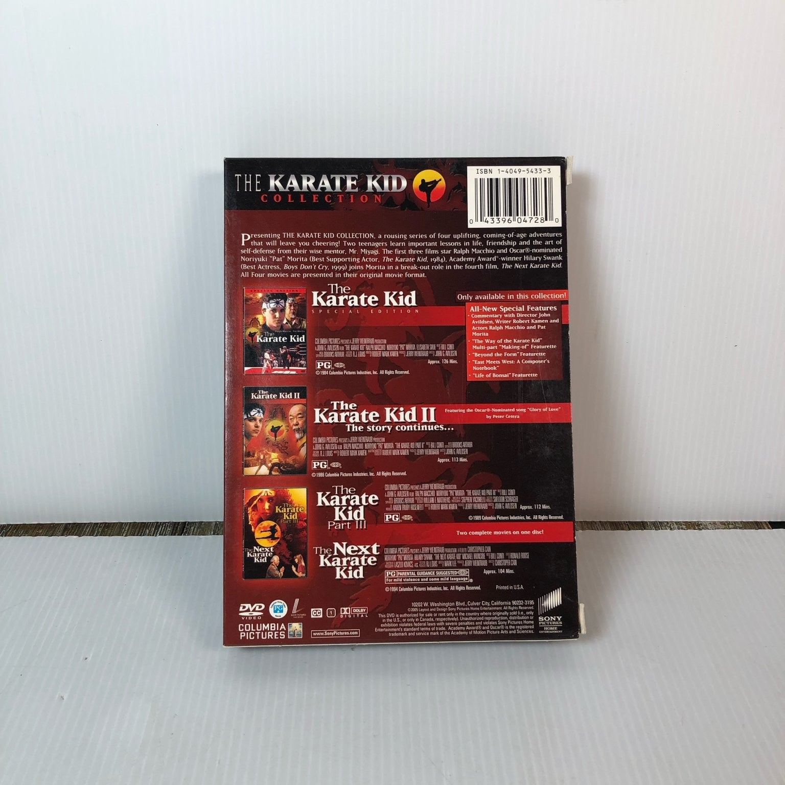 The Karate Kid Collection DVD 2004 Ralph Macchio Pat Morita Box Set
