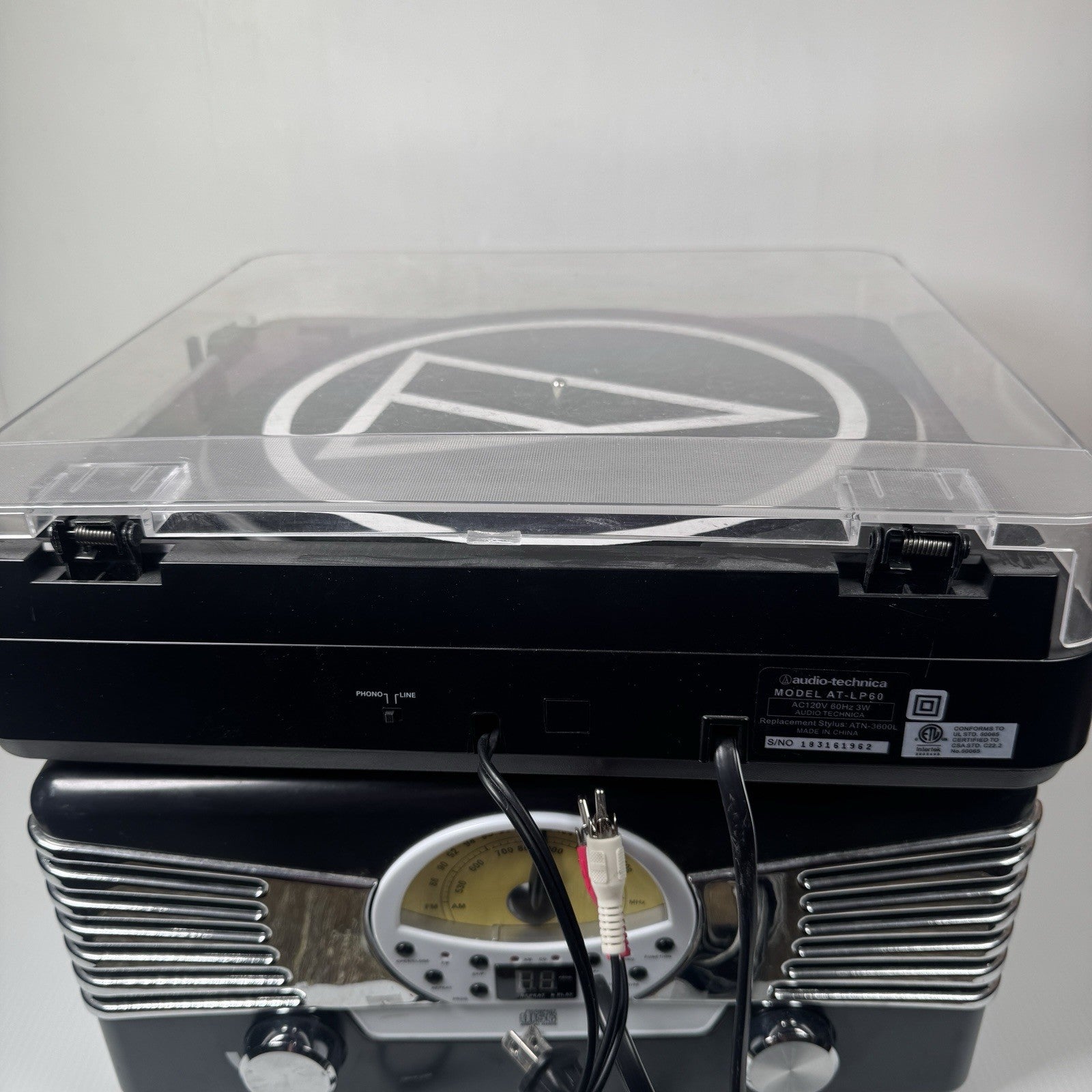 AS IS lot Of Two Turntables Audio Technica ATLP60 And Electro Brand Combo