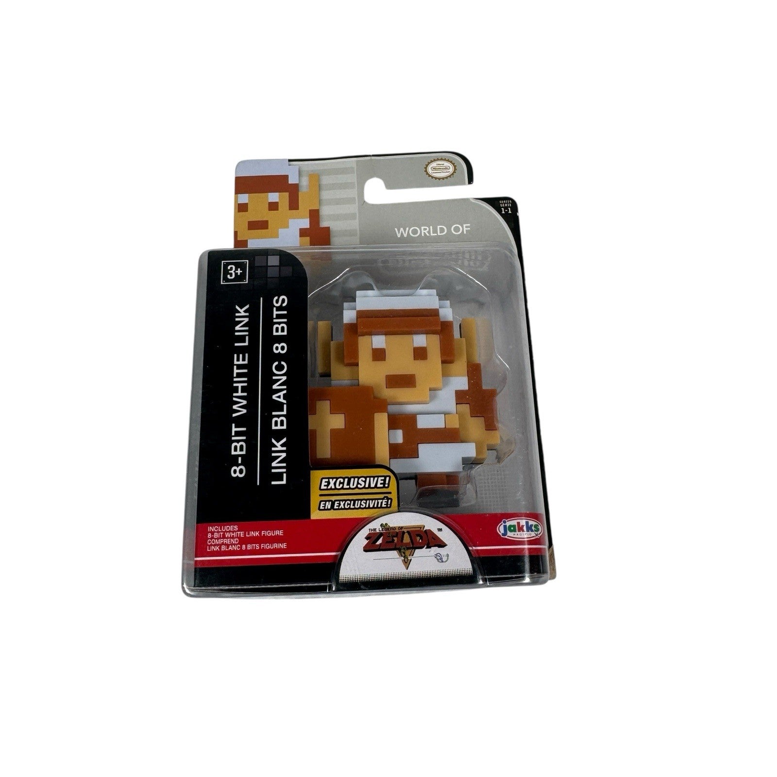 World of Nintendo Legend of Zelda 8-Bit White Link (2015) Exclusive Figure-NIB
