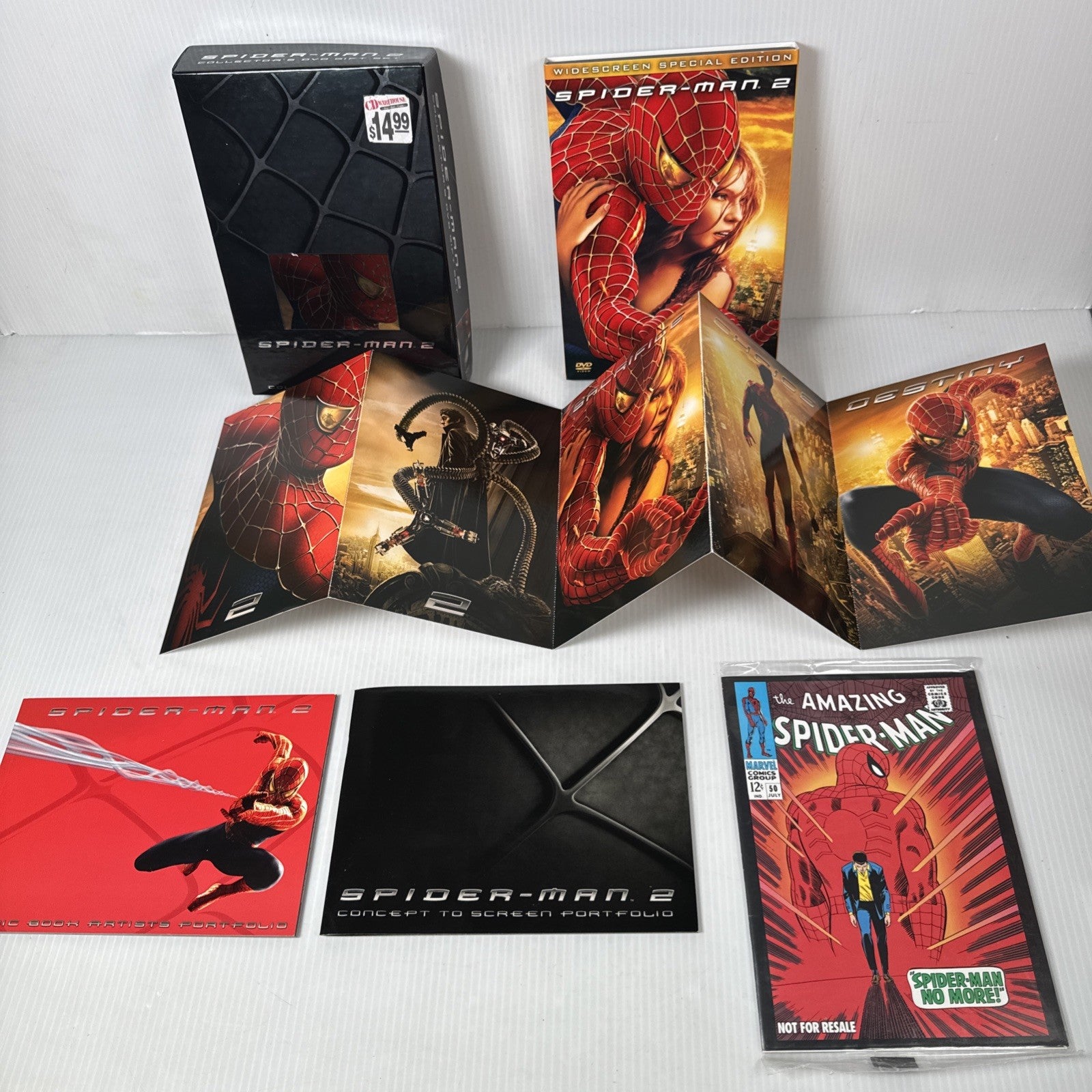 Spider-Man 2 Limited Collector's Edition Gift Set DVD 2004 Tobey Maguire W/Comic