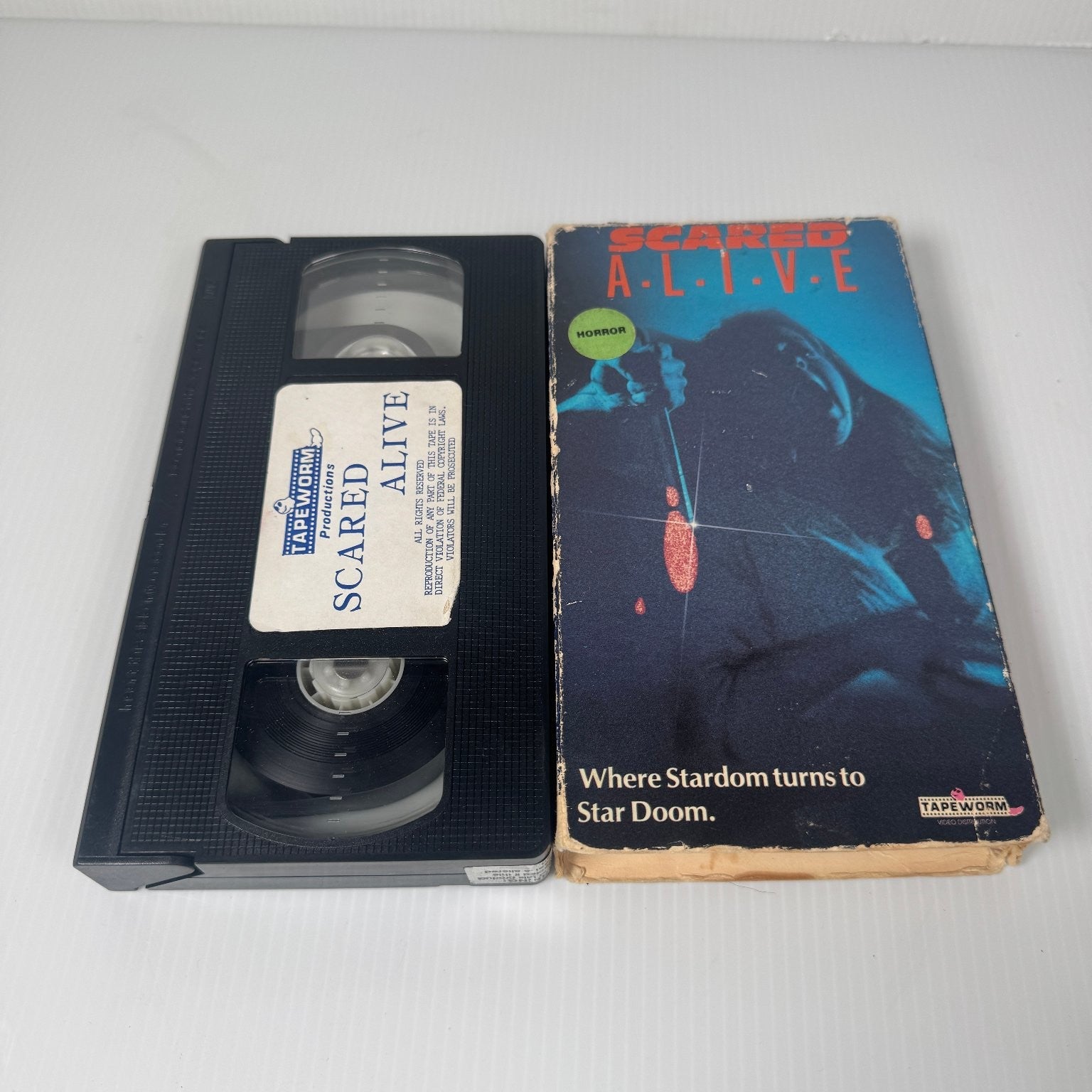 Scared Alive VHS 1981 Horror Original Release Tapeworm Distribution