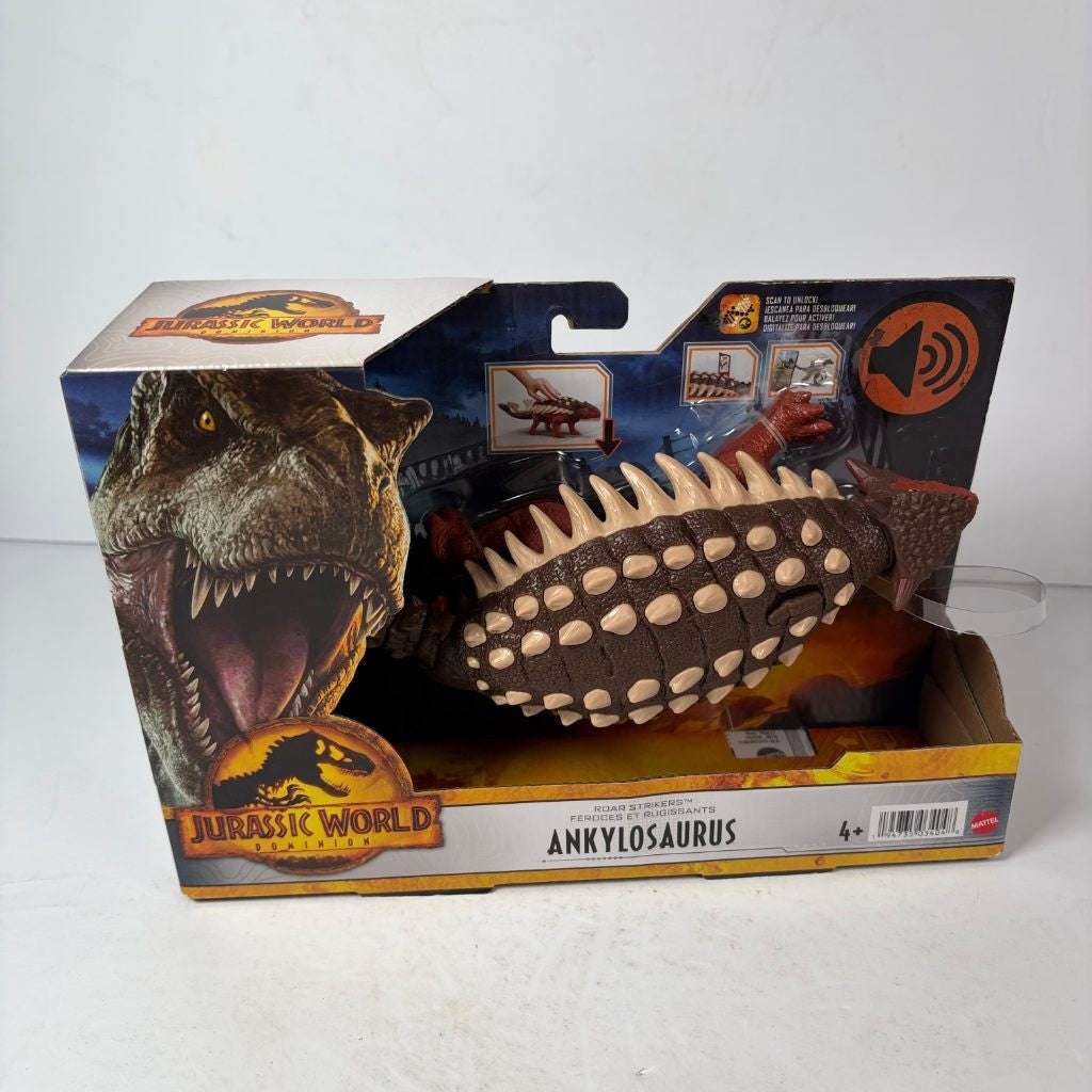 Jurassic World Dominion Roar Strikers Ankylosaurus Figure Mattel HDX36 Sound Toy