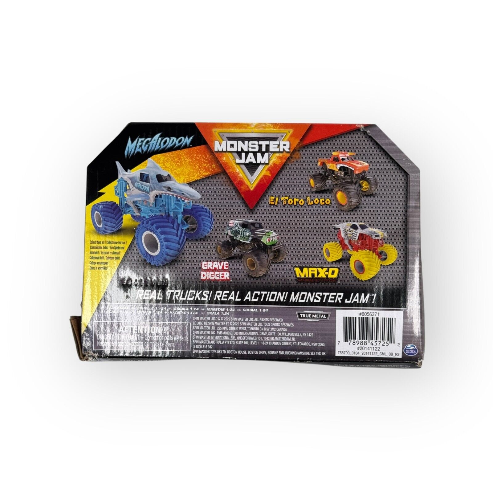 Monster Jam Truck MEGALODON 1:24 Scale Series 18 Spin Master New in Worn Box
