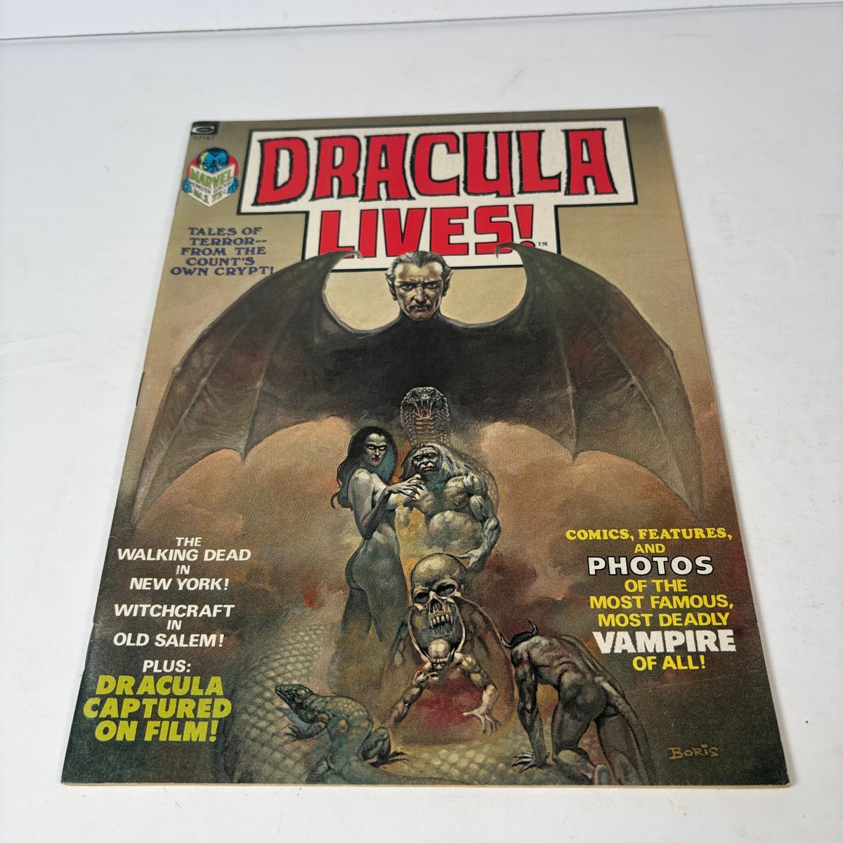Dracula Lives Magazine October 1973 Vol 1 No 1 Boris Vallejo Cover Horror Comics