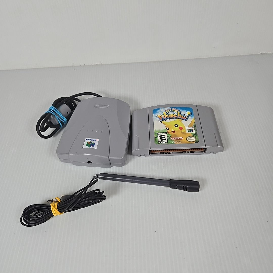 Hey You Pikachu N64 Game Cartridge with Microphone Set Cleaned & Tested