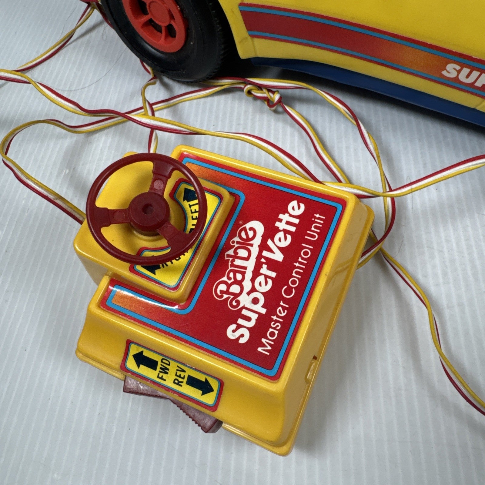 VTG 1979 Yellow Barbie Super ‘Vette Corvette Remote Controlled AS IS For Parts