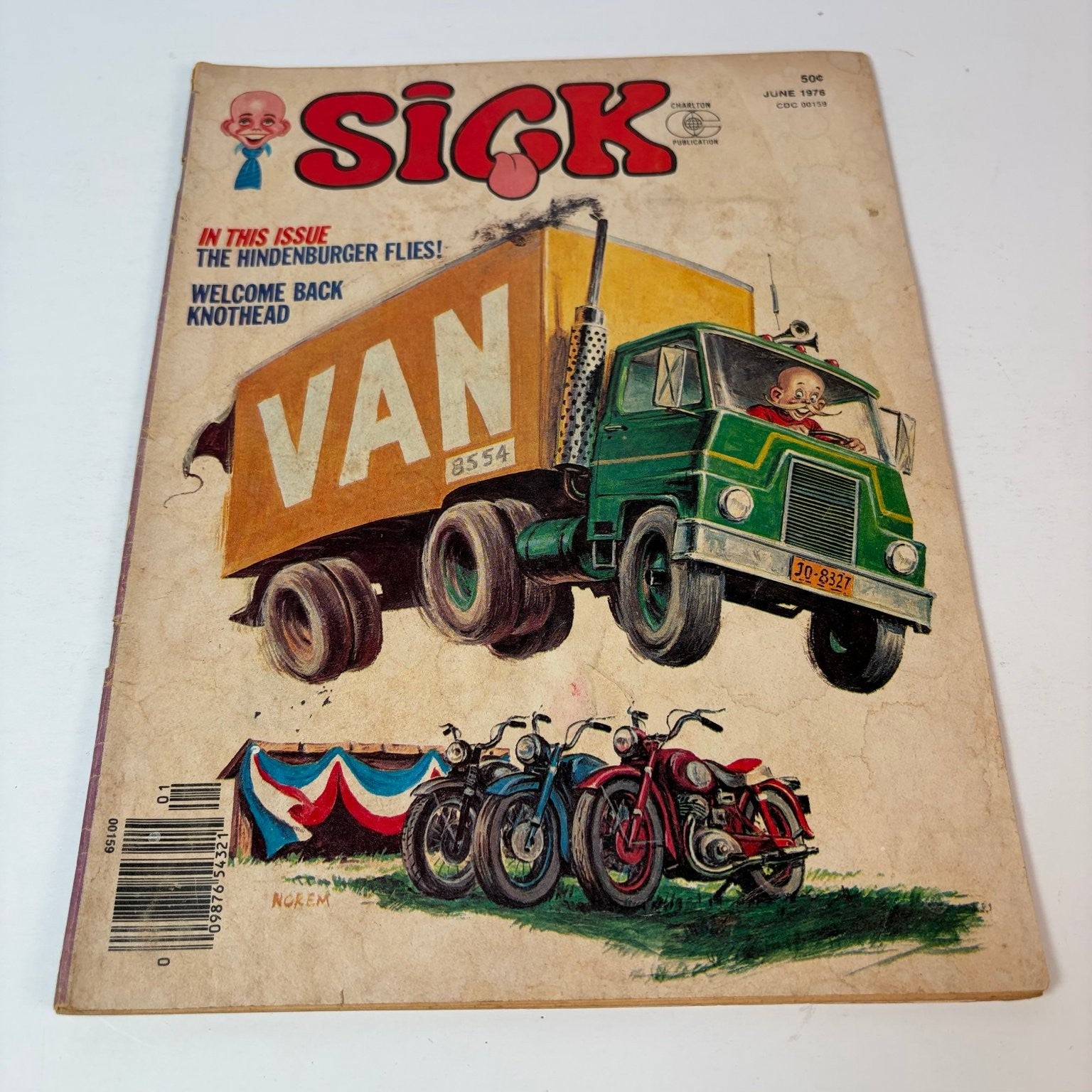 Sick Magazine June 1976 Flying Van Truck Hindenburger Humor Satire