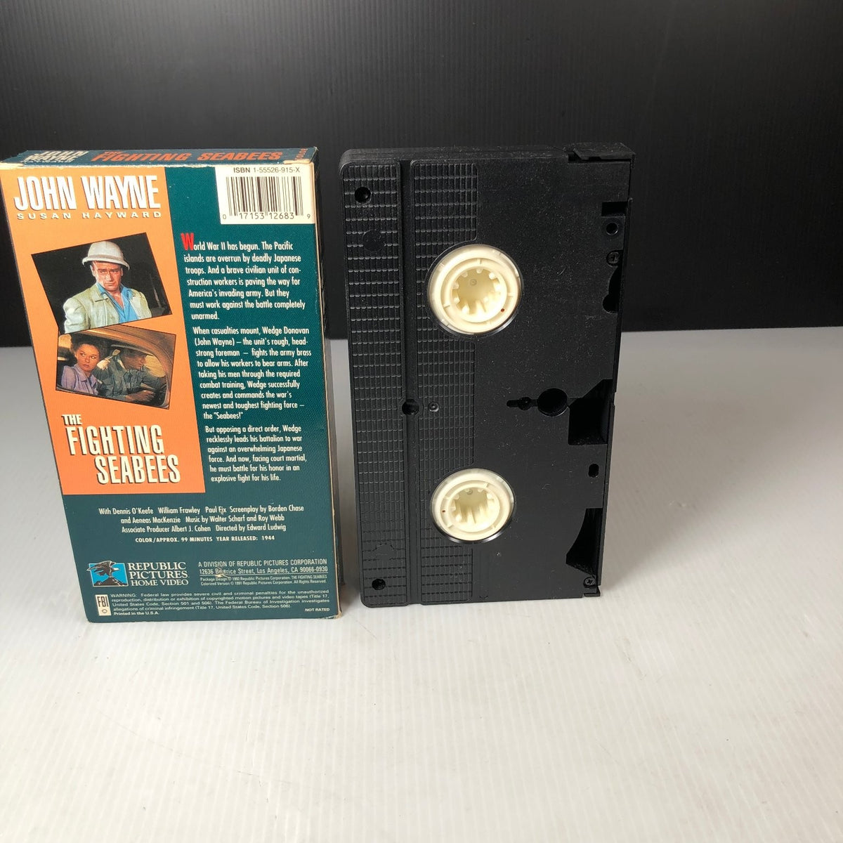 The Fighting Seabees VHS 1944 John Wayne War Classic Republic Pictures