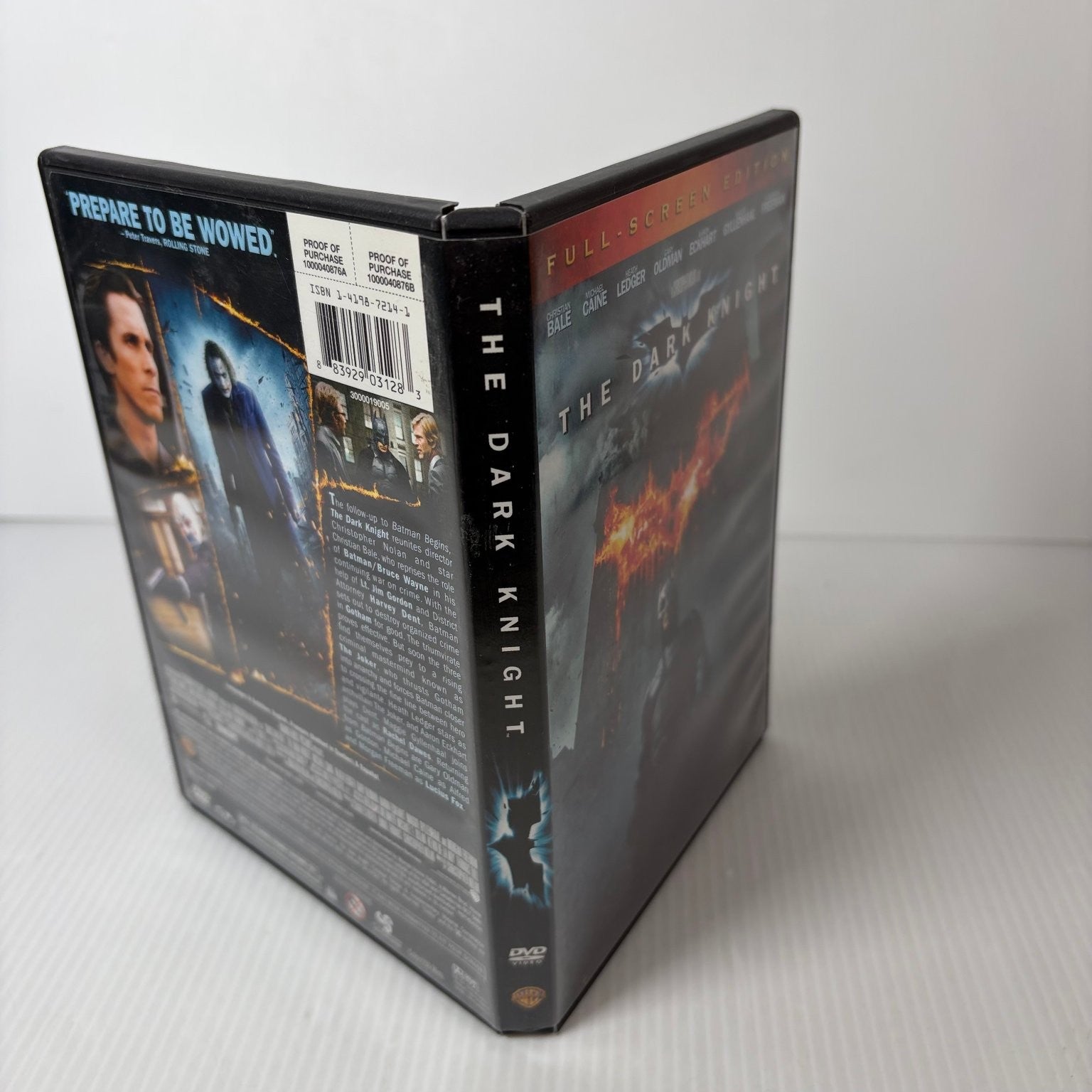 The Dark Knight DVD 2008 Full-Screen Edition Nolan Bale Ledger Freeman