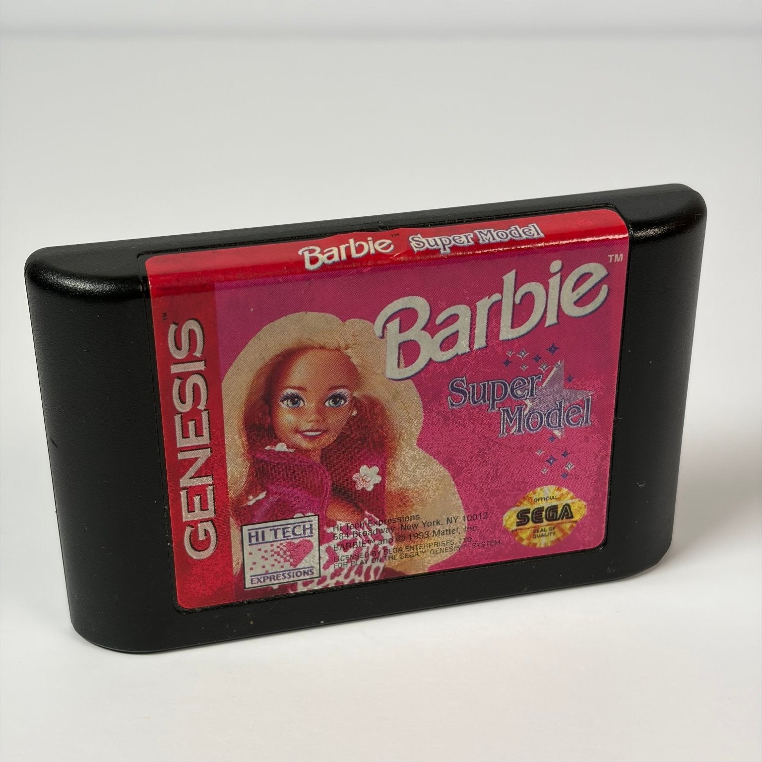 Barbie Super Model Sega Genesis Video Game Fashion Authentic Cartridge