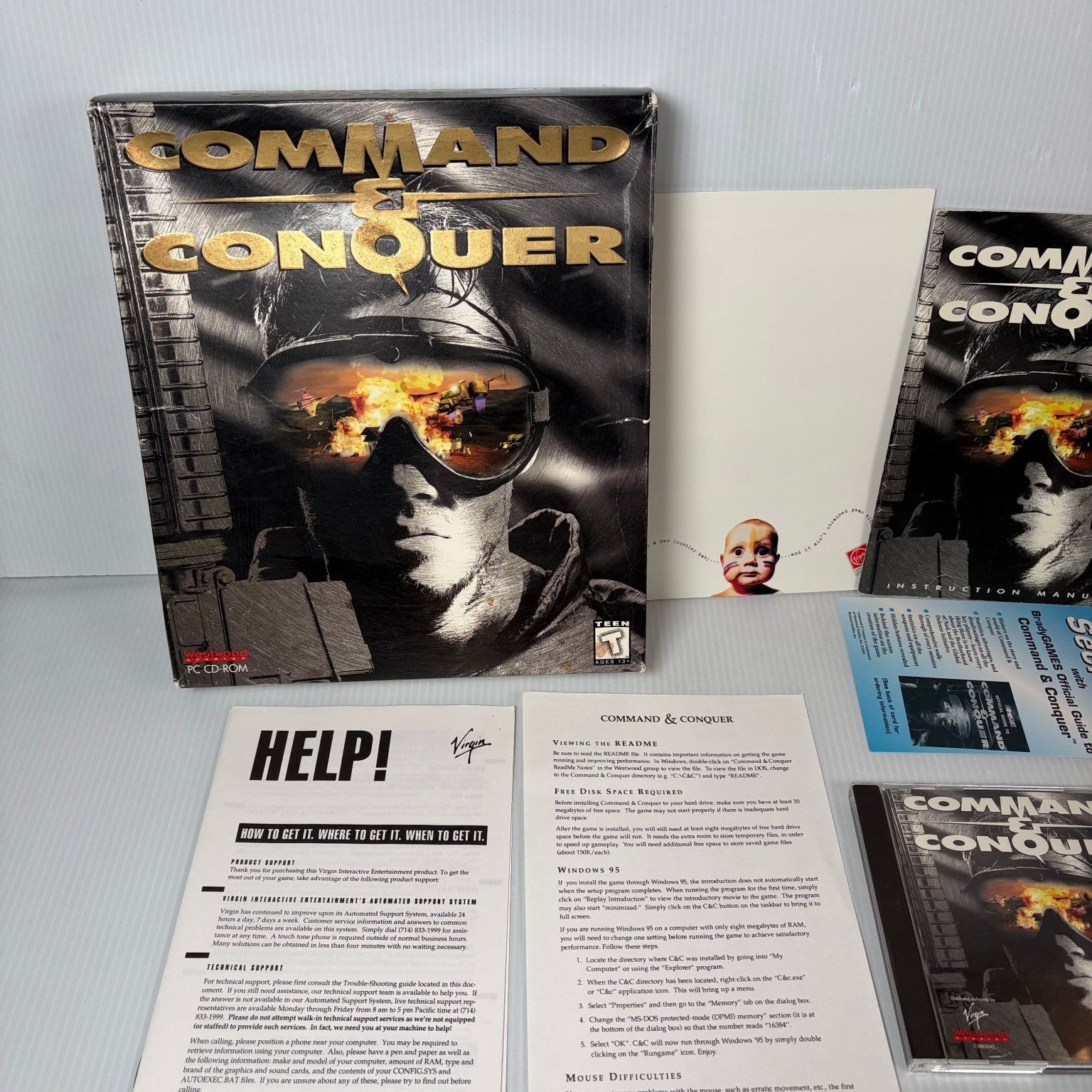 Command & Conquer Big Box PC CD-ROM Video Game Real-Time Strategy RTS Complete