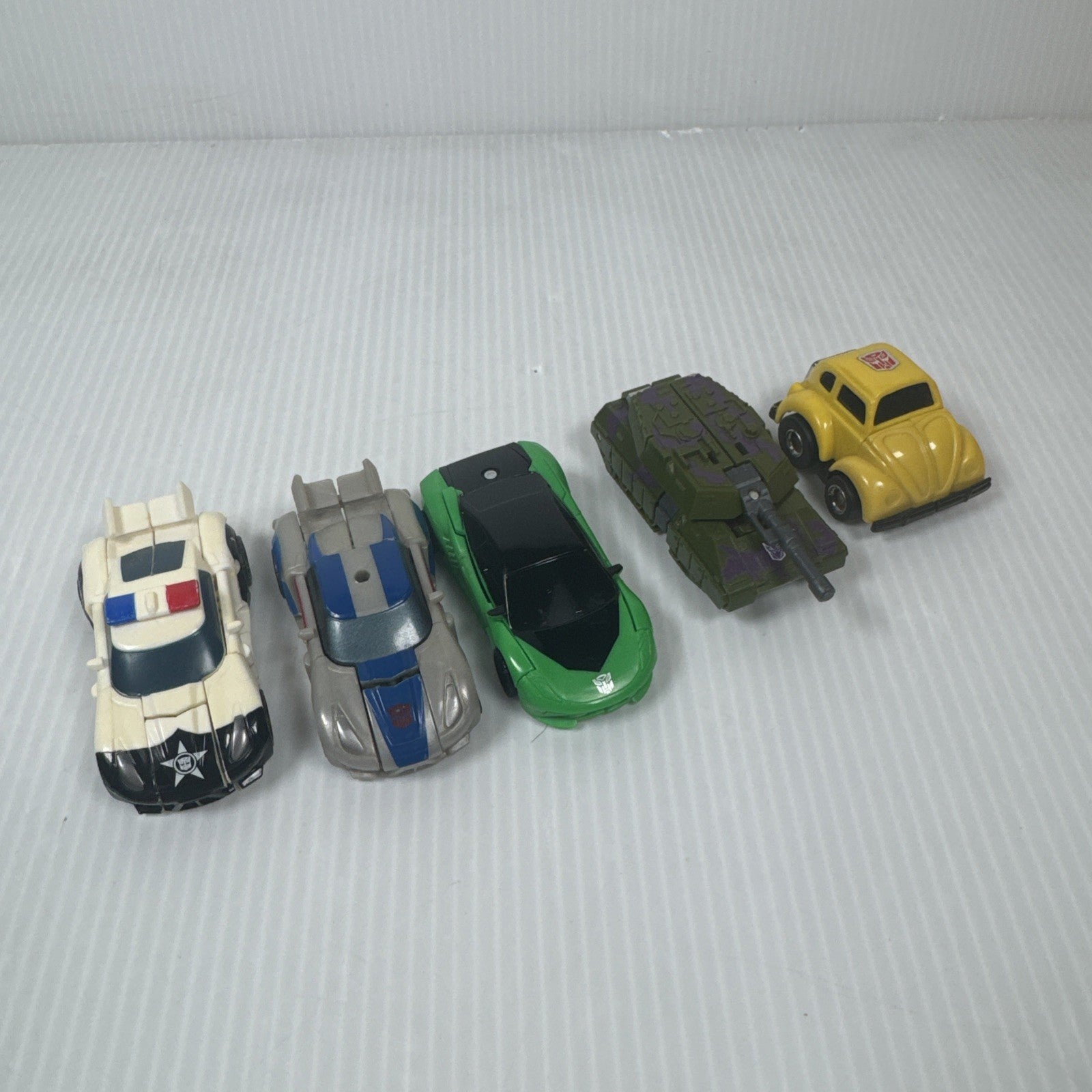 Lot Of 5 Transformers Prowl Smokescreen Megatron Bumblebee Crosshairs Prime 3”