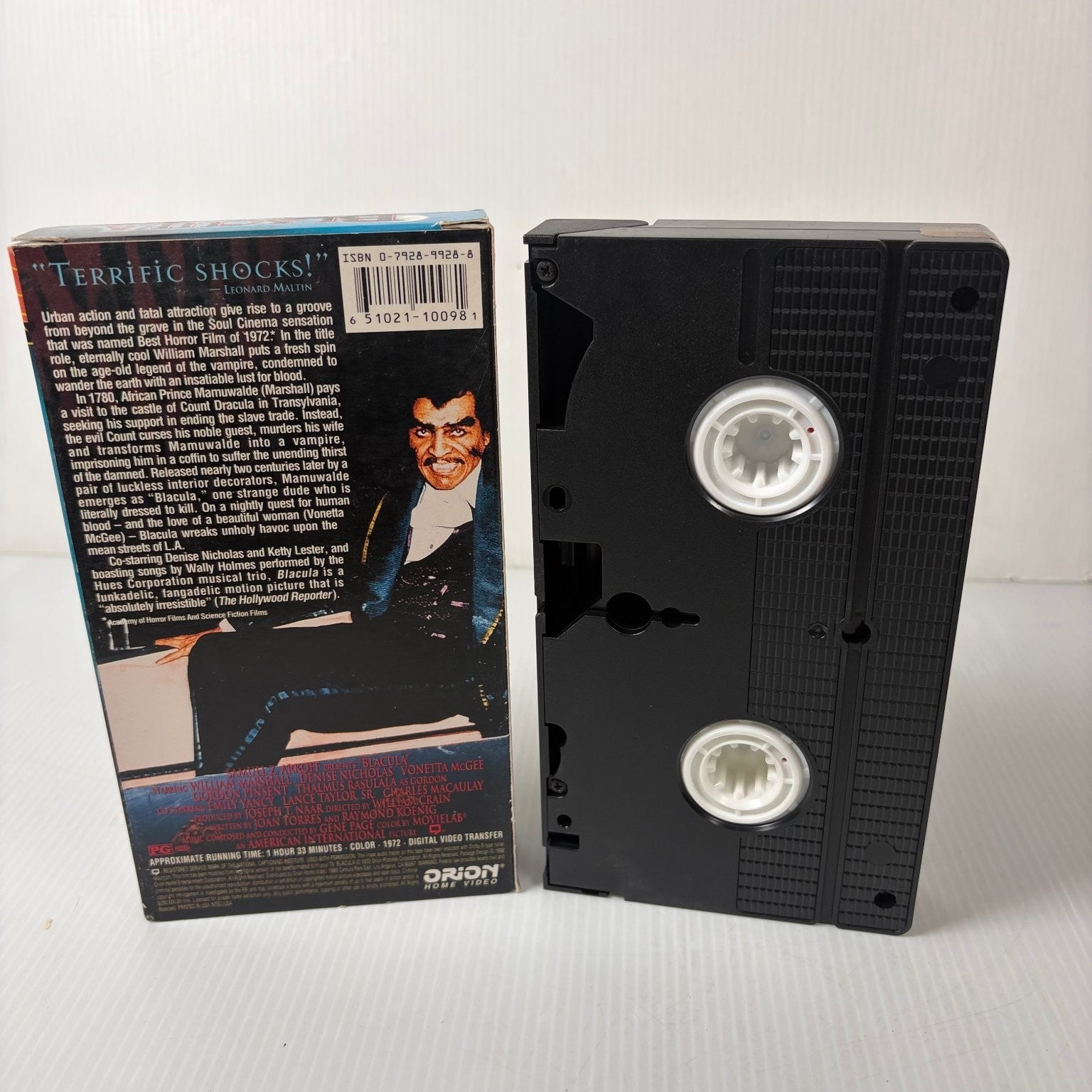 Blacula VHS 1972 Horror Blaxploitation Soul Cinema Orion Home Video