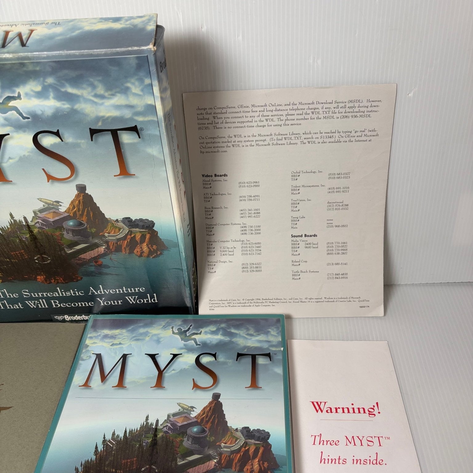 MYST PC Big Box PC CD-ROM Game Classic Adventure Puzzle Broderbund Complete
