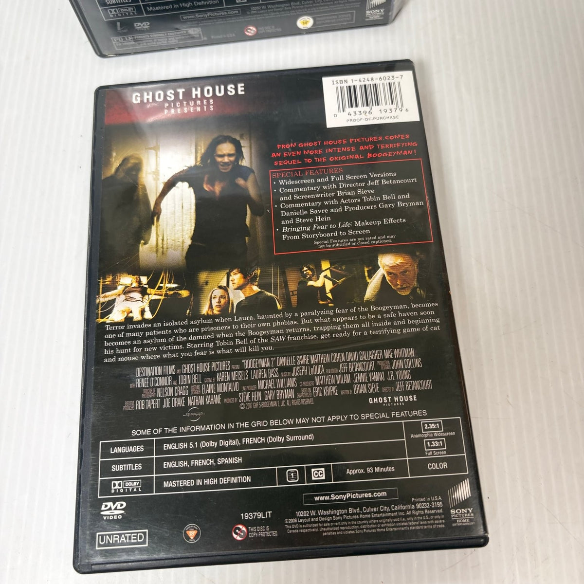 Boogeyman (2005) Special Edition & Boogeyman 2 Unrated Director's Cut DVD Horror