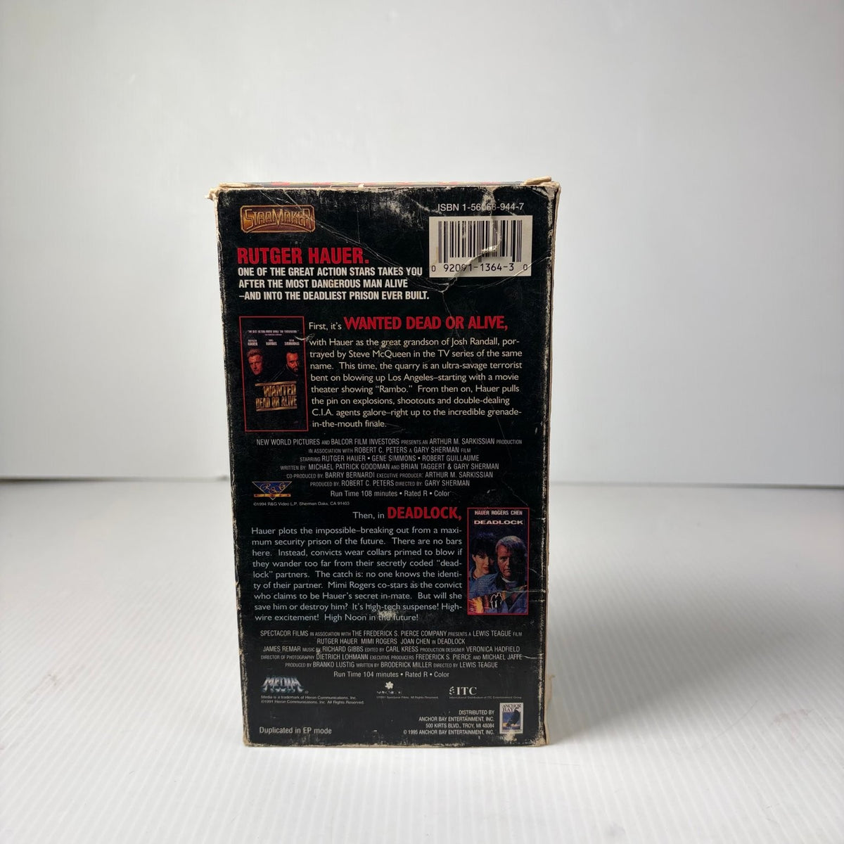 Rutger Hauer Double Feature VHS Wanted Dead or Alive Deadlock 1999 Action