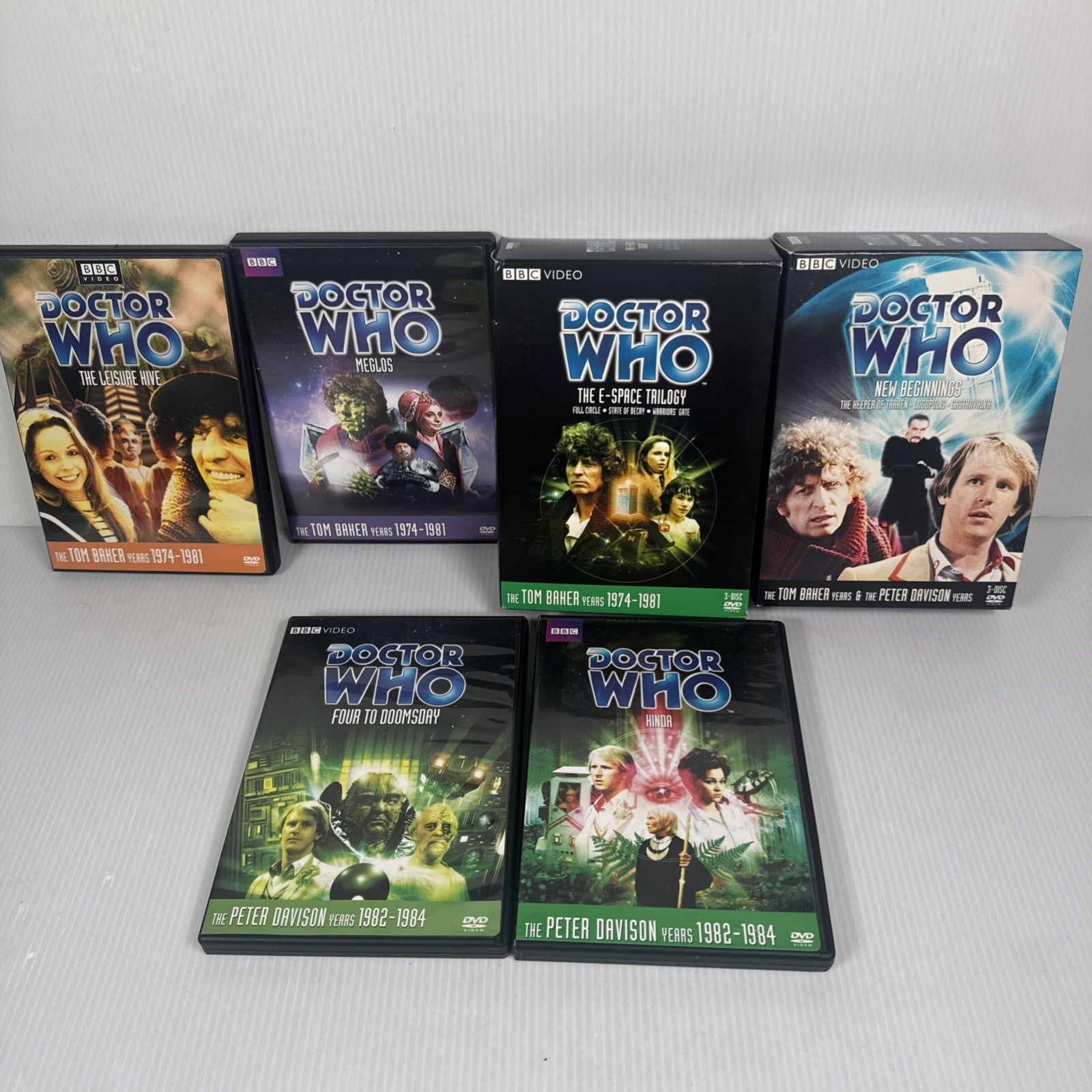 Mixed Lot Of 10 Doctor Who DVDs Tom Baker & Peter Davison Years US Release NTSC