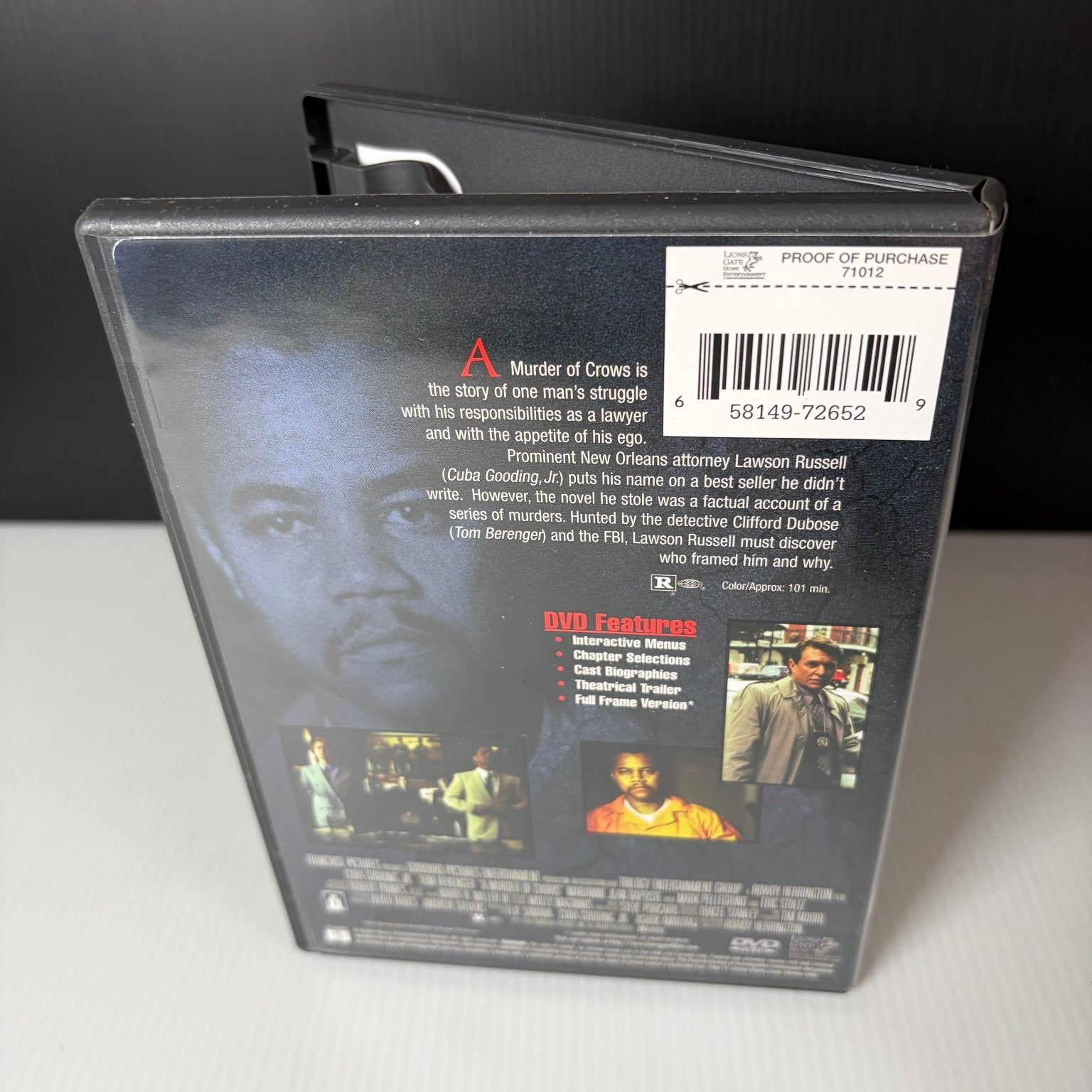 A Murder of Crows DVD 1999 Cuba Gooding Jr. Tom Berenger Crime Thriller