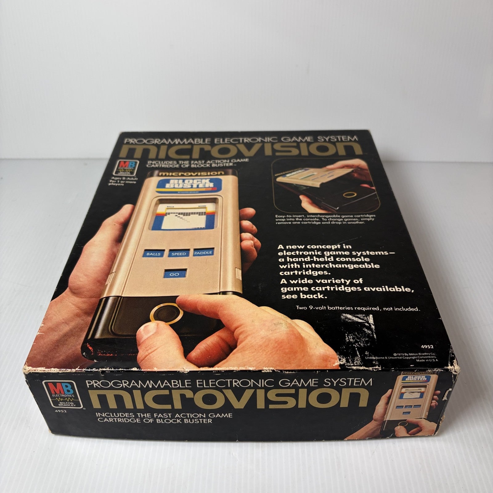 AS IS Milton Bradley Microvision Programmable Electronic Game System w/ 3 Games