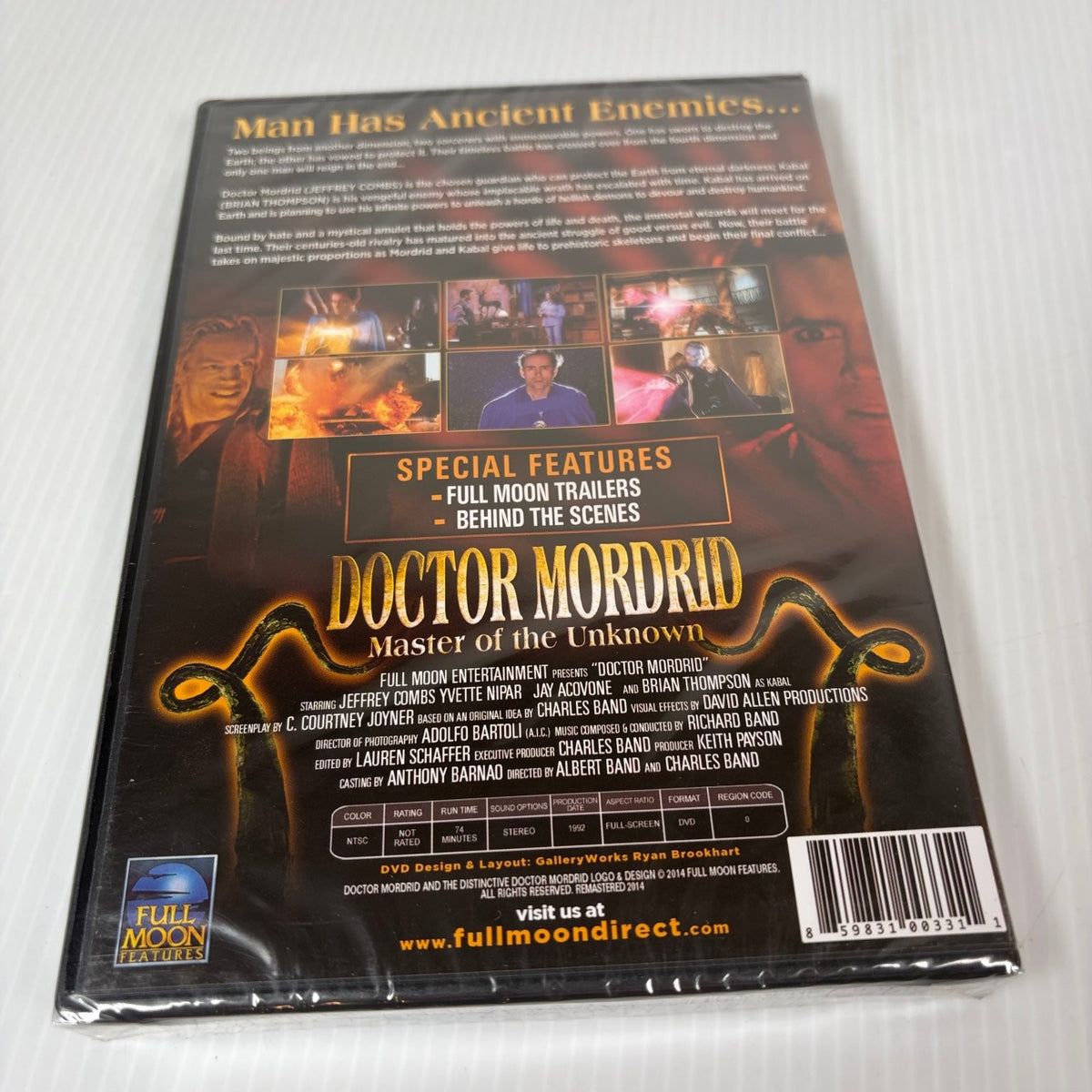 Doctor Mordrid DVD 1992 Jeffrey Combs Full Moon Master of the Unknown
