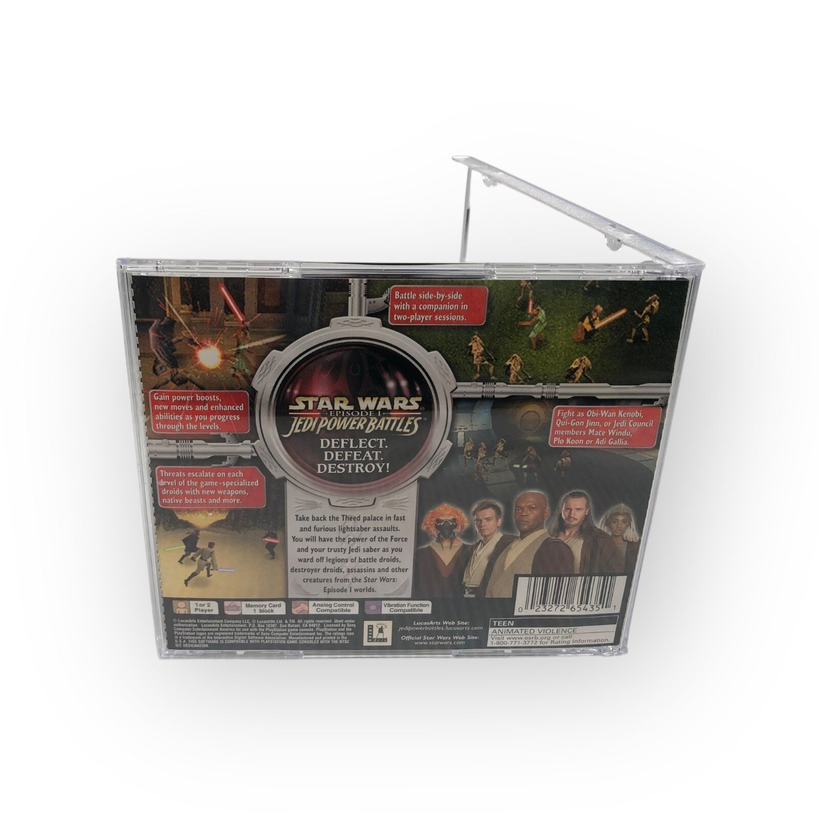 Star Wars Episode I Jedi Power Battles (Sony Playstation 1, 2000) Game & Art