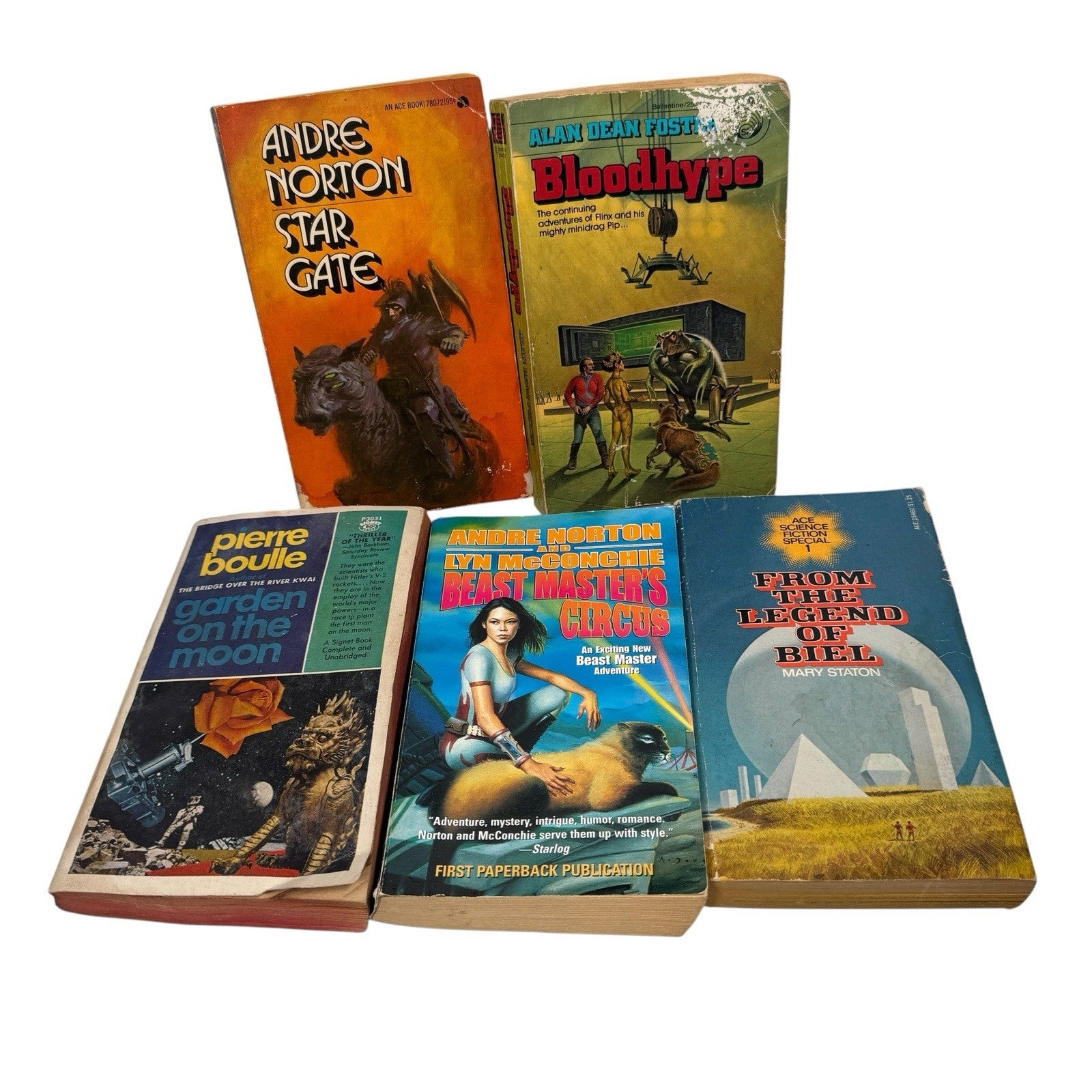 Lot Of 5 Vintage Sci-Fi Paperback Novels Garden On The Moon 1st Print & More