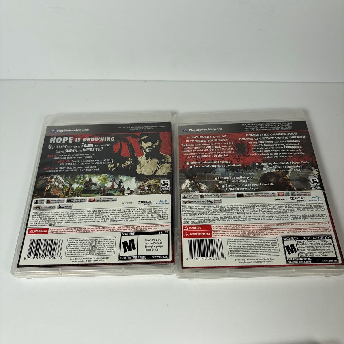 PlayStation 3 Ultimate Zombie Game Bundle Lot Of 4 Dead Island Walking Dead PS3