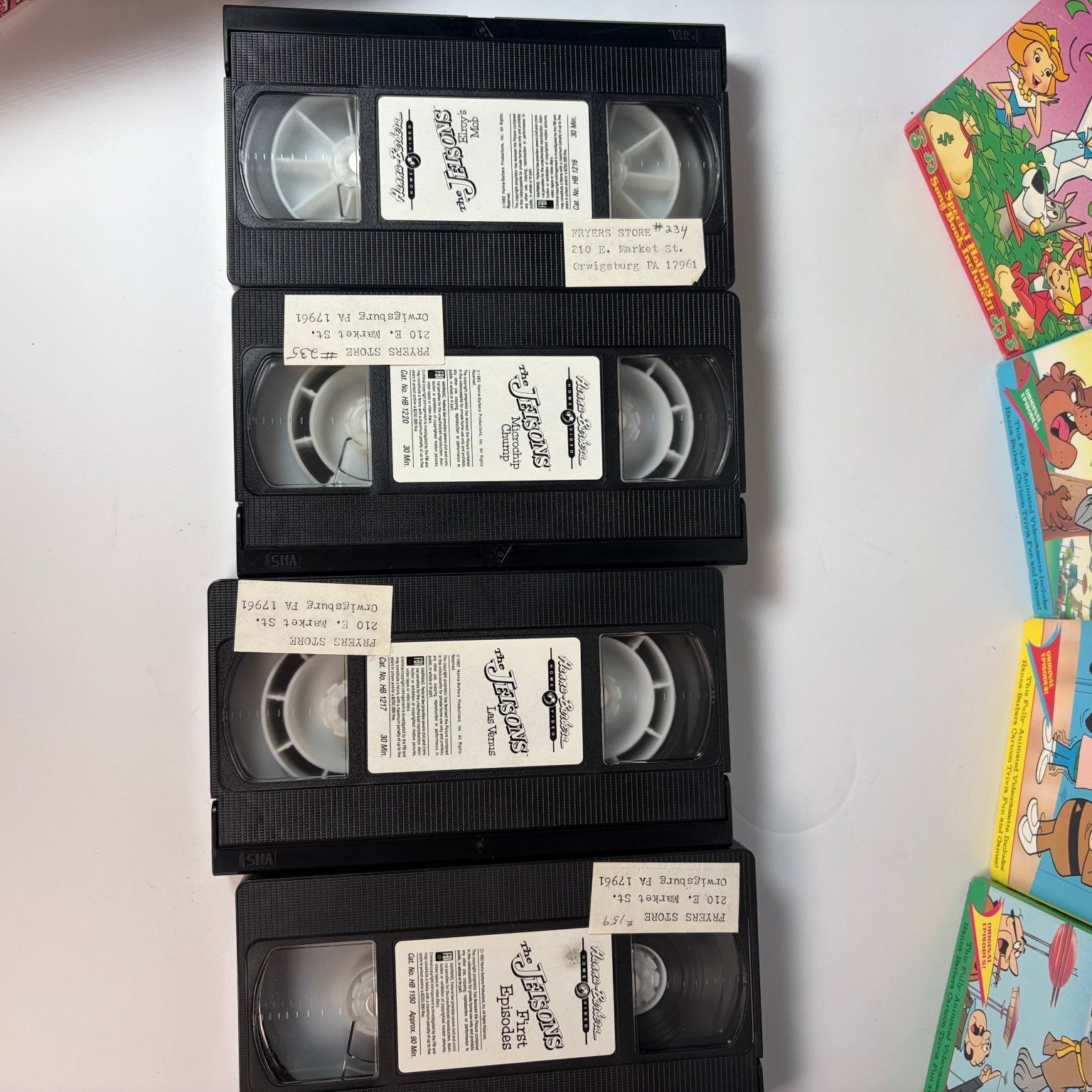 Jetsons VHS Lot 8 Tapes Hanna-Barbera Super Stars Cartoon 2000 Sci-Fi
