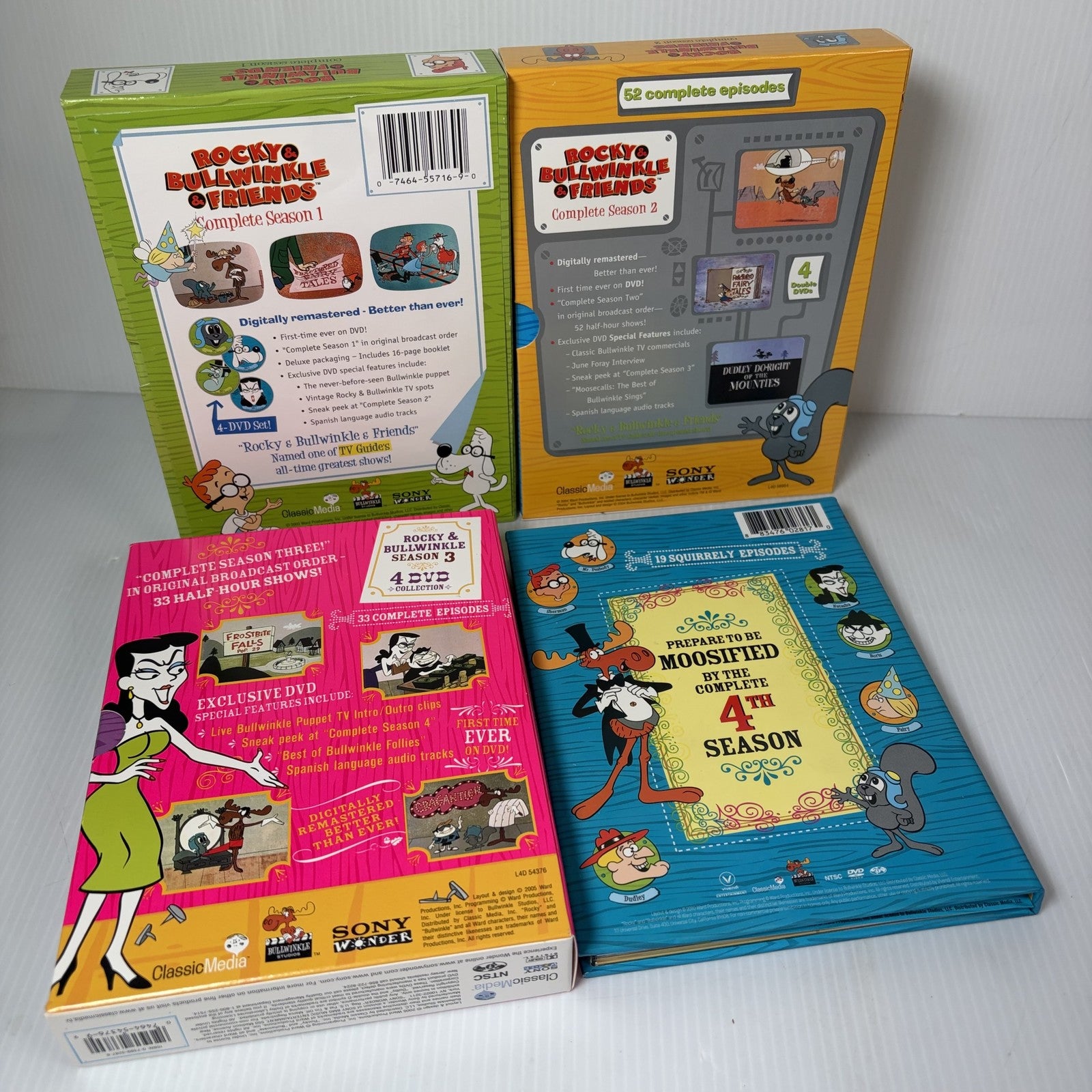 Rocky & Bullwinkle & Friends Series Seasons 1- 4 DVD Box Set Classic