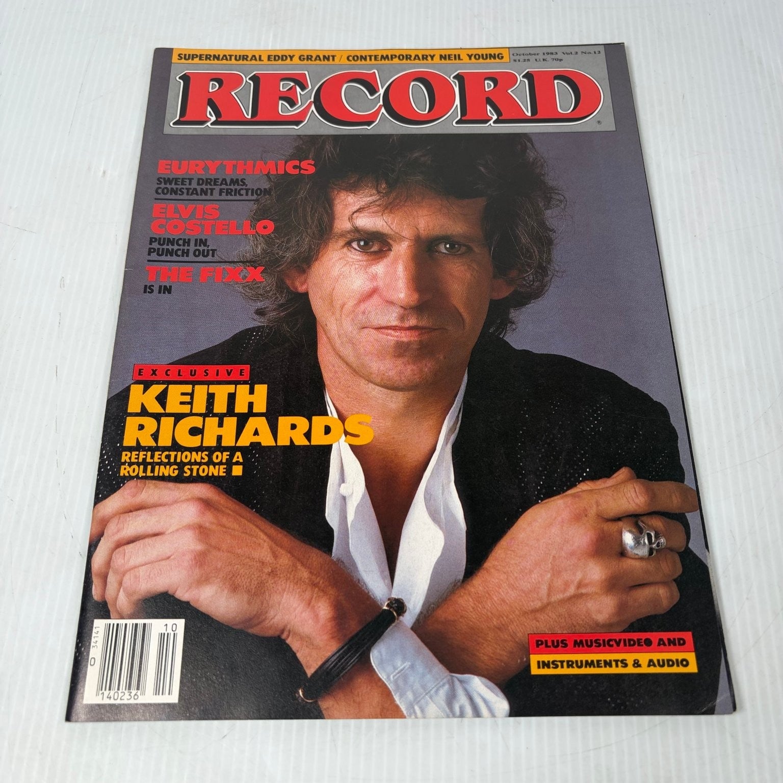 Record Magazine October 1983 Keith Richards Rolling Stone Music Video