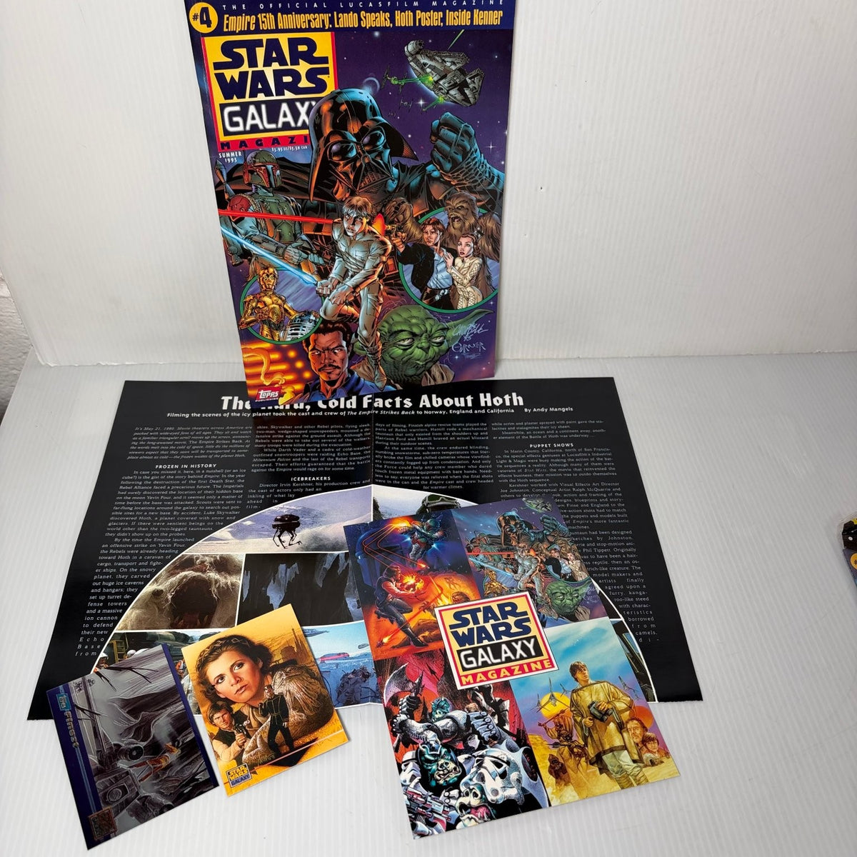 Star Wars Galaxy Magazine Lot 2 Issues #4 #5 1995 Topps Lucasfilm with Cards
