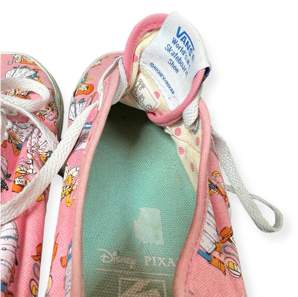 Vans Disney Pixar Toy Story Bo Peep Andy Shoes Kids Size 3 Pink (EUR 34)