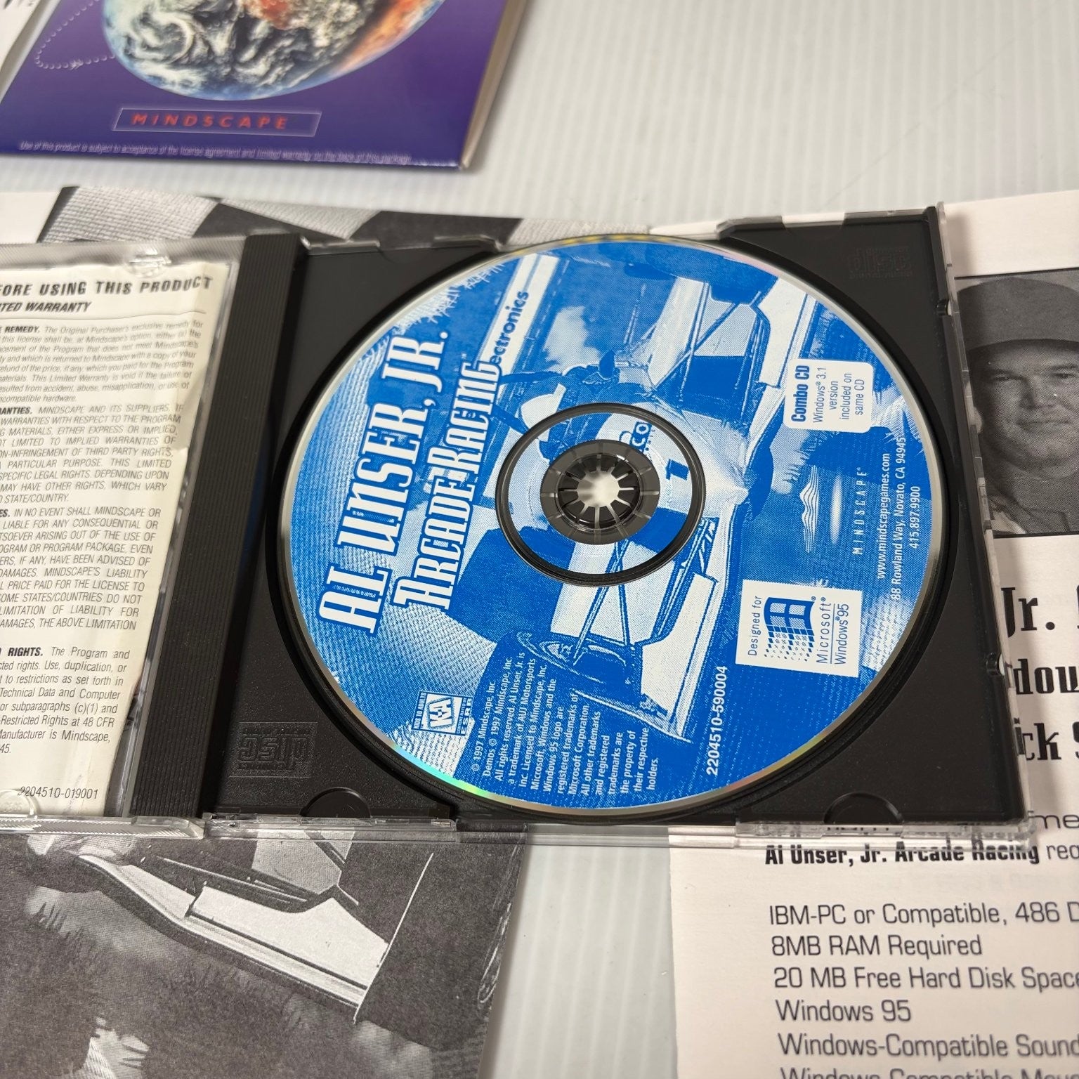 Al Unser, Jr. Arcade Racing Big Box PC CD-ROM Video Game Windows 95 Complete