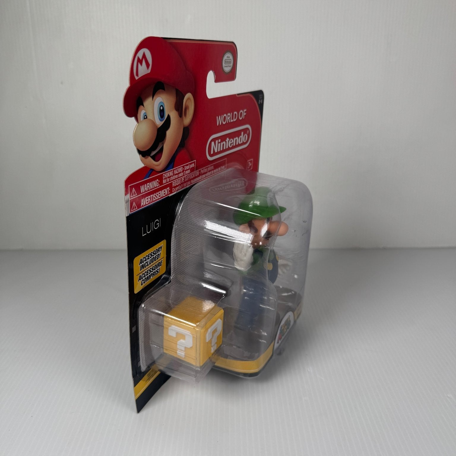 Luigi Super Mario Bros 4.5 Inch Figure with Question Block Series 2-6