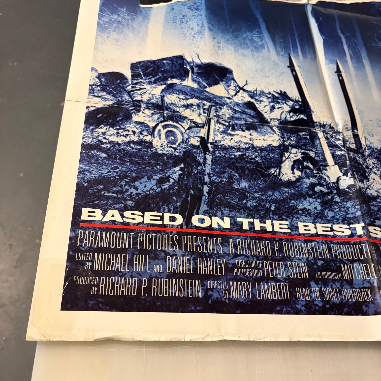 Stephen King's Pet Sematary Original 1989 One Sheet Horror Movie Poster 27"x40"