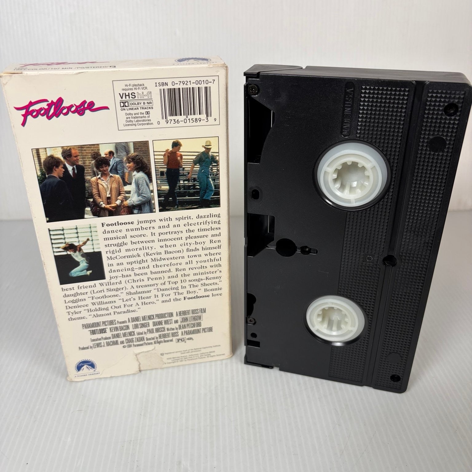 Footloose VHS 1984 Musical Drama Kevin Bacon Paramount Original Release Hi-Fi