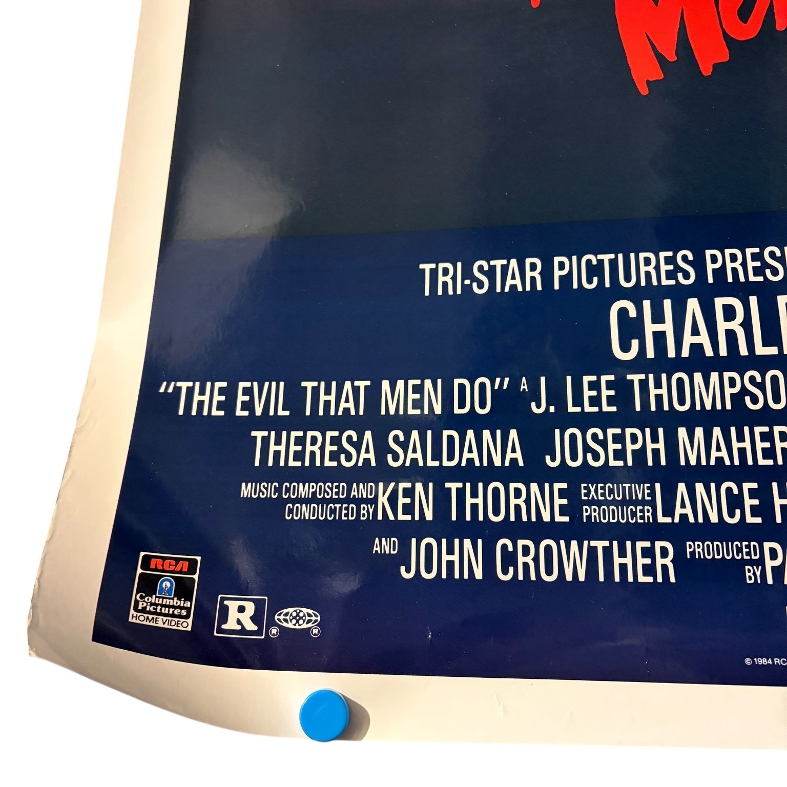 Vintage The Evil That Men Do 1984 One-Sheet Movie Poster Charles Bronson 27"x41"