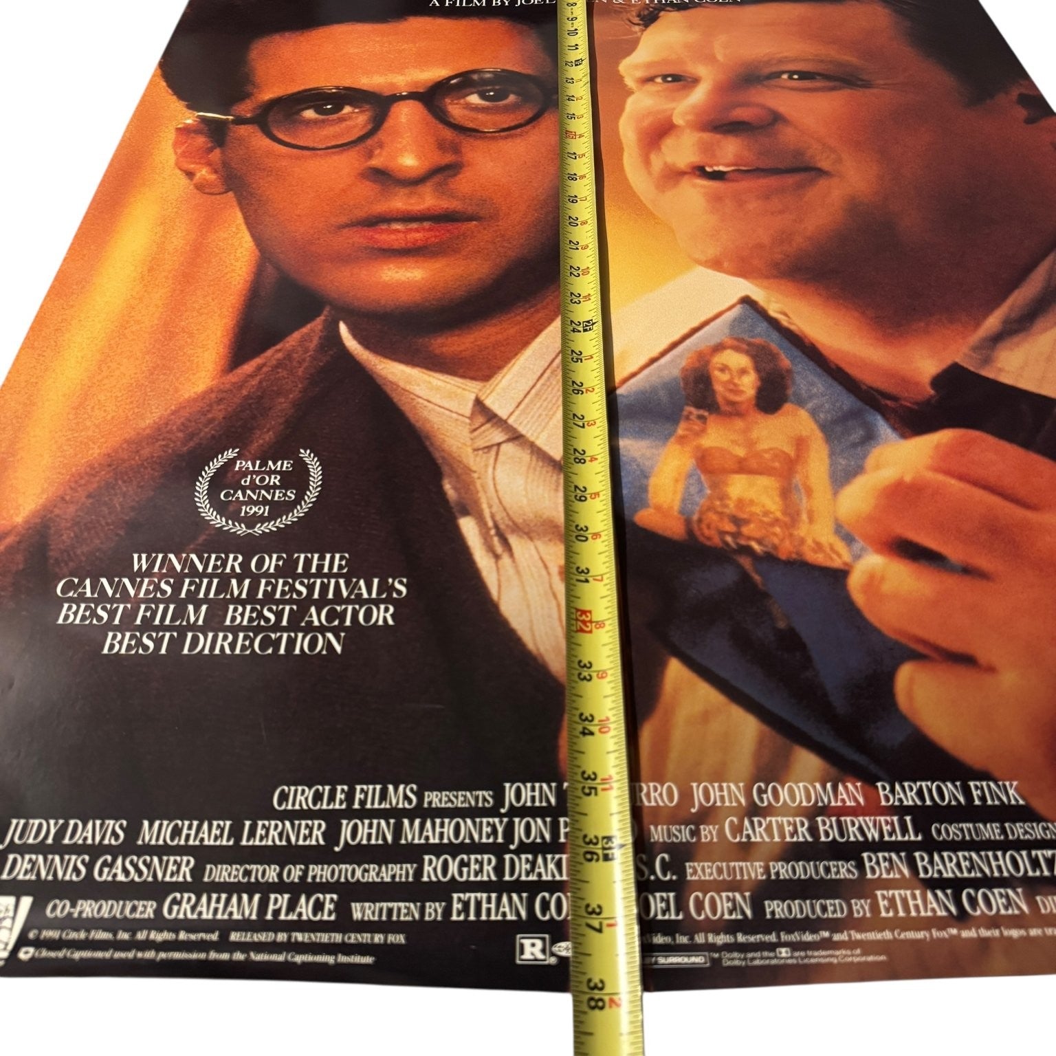 Barton Fink 1991 One-Sheet Movie Poster John Turturro John Goodman