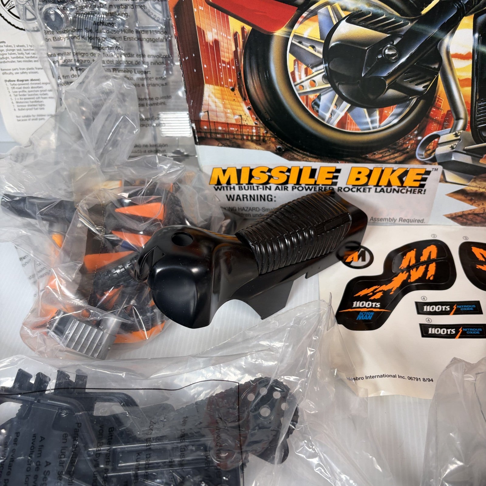 Action Man Missile Bike Moto Vehicle Playset Hasbro 1994 Open Box Sealed Parts