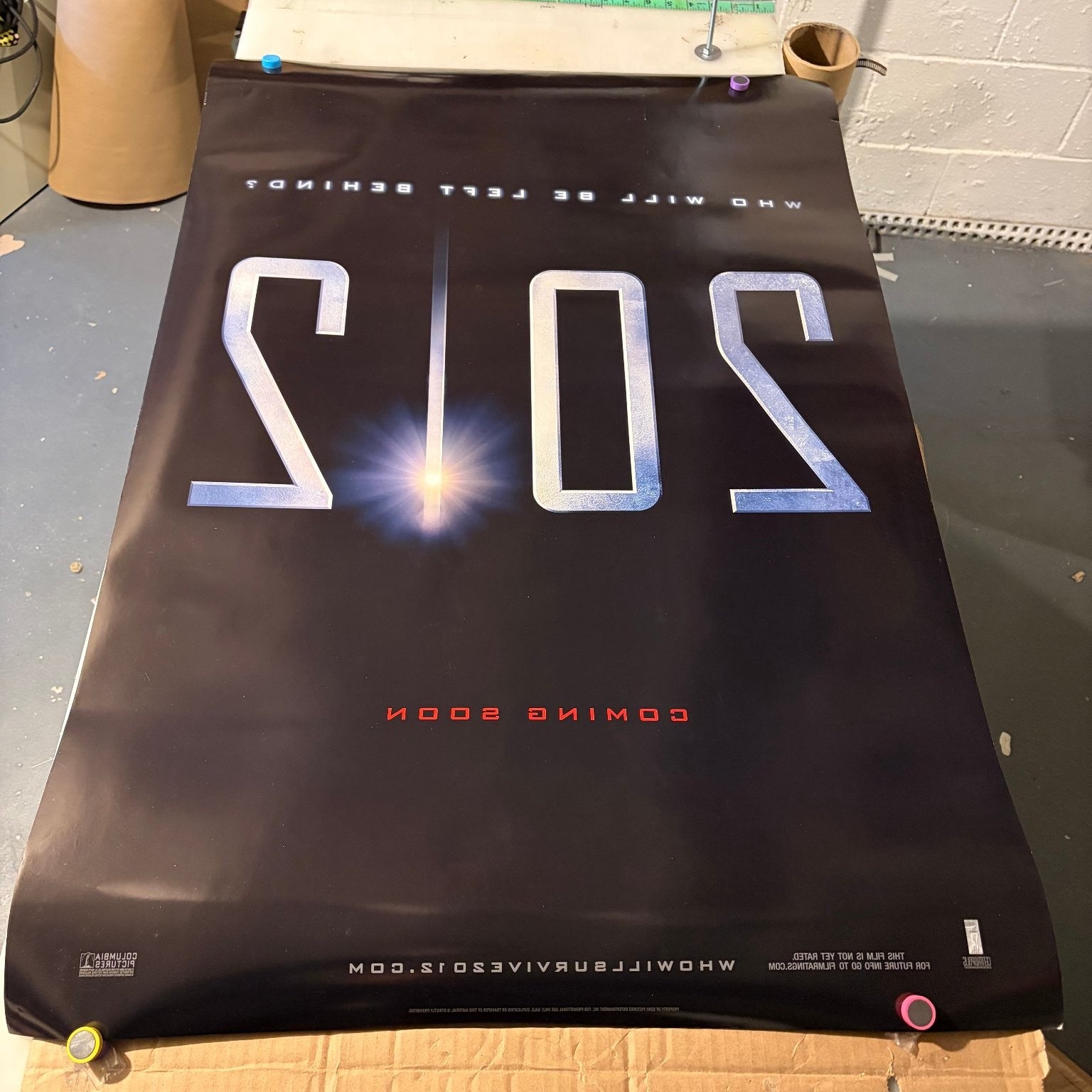 2012 Advance Teaser One Sheet Movie Poster 2009 Double-Sided Roland Emmerich