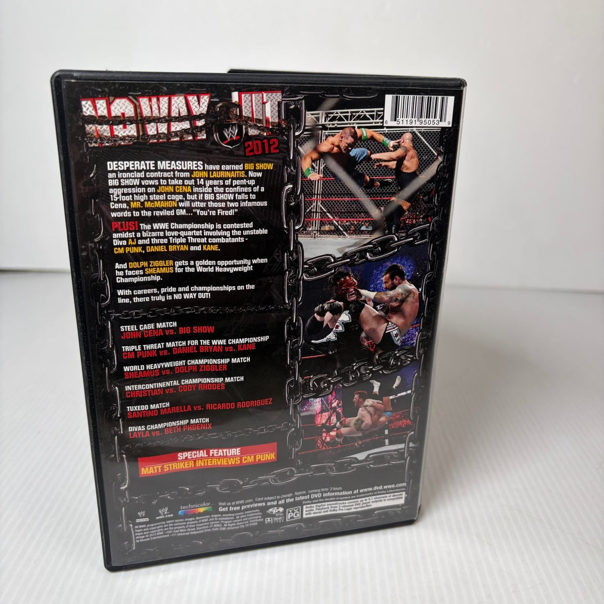 WWE No Way Out 2012 DVD John Cena CM Punk Big Show Wrestling Event