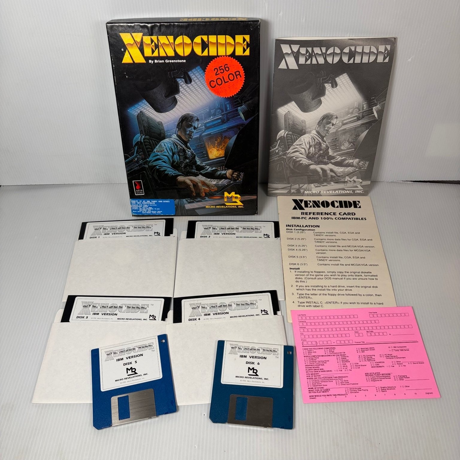 Xenocide IBM PC Video Game Big Box Complete 256 Color Brian Greenstone